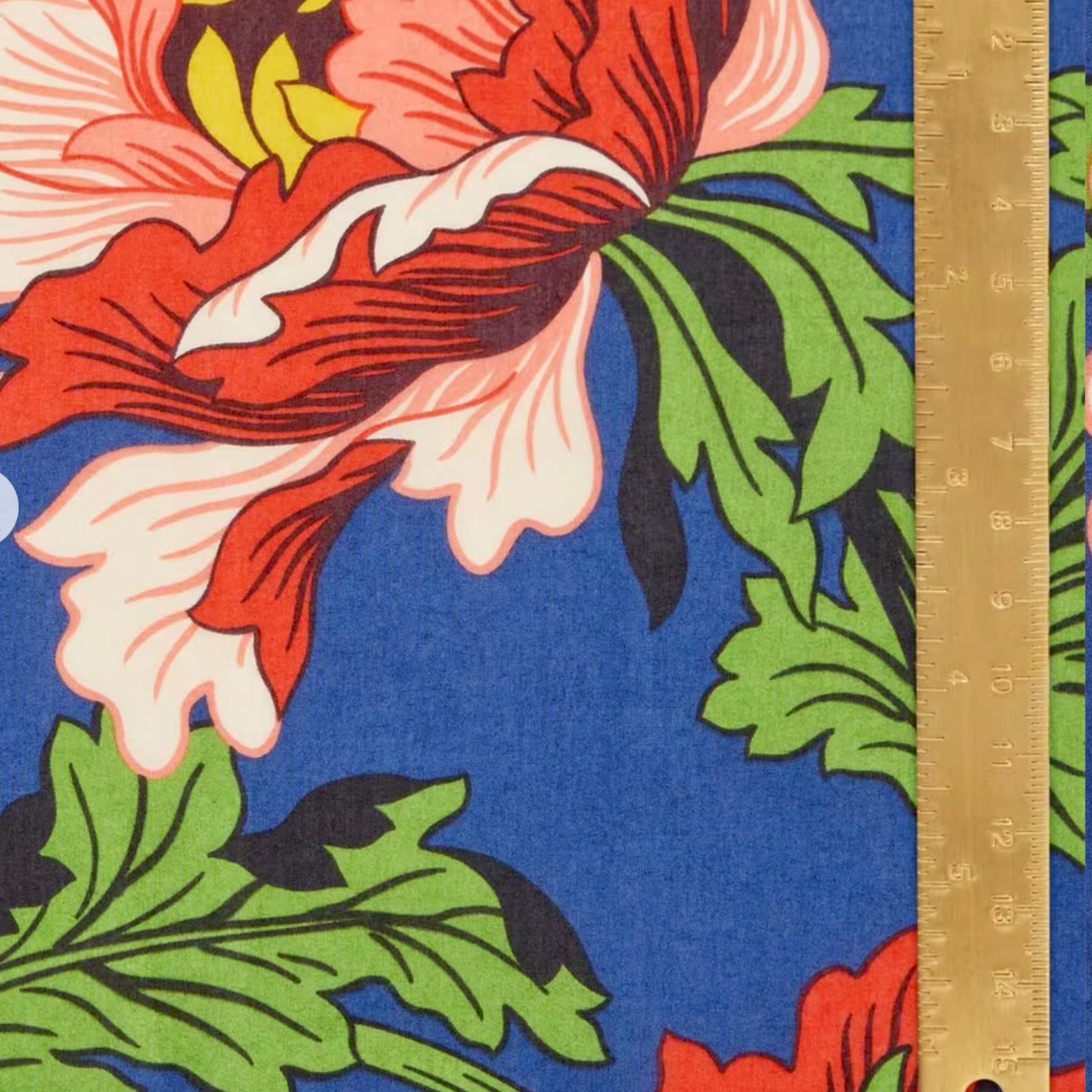 Liberty Tana Lawn Cotton Fabric, "Modern Dandy", cobalt, 1/4 yard - Lakes Makerie