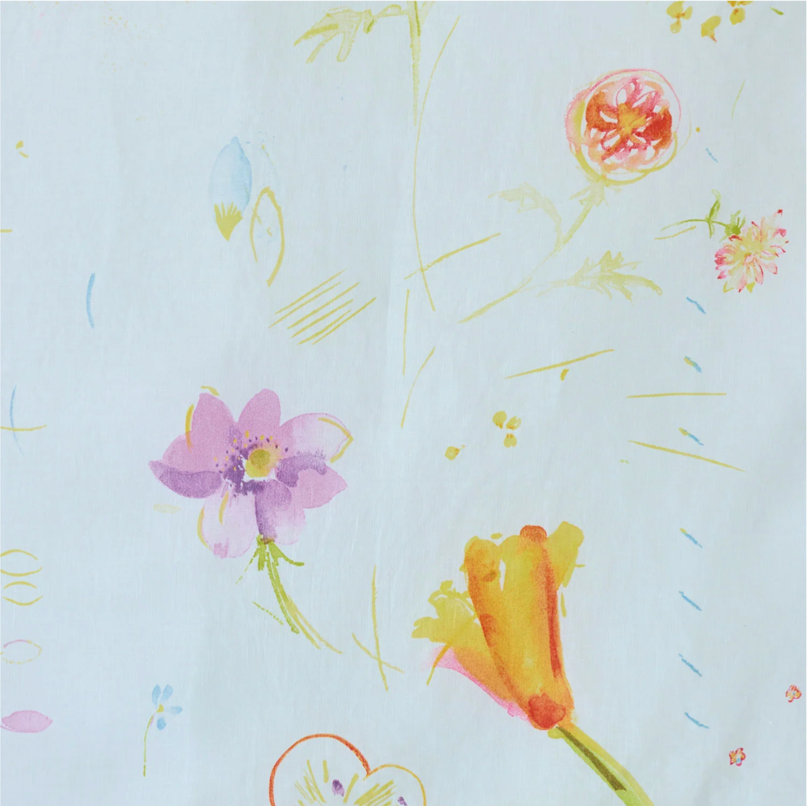 Nani IRO Hana no toki niwa, Linen Sheeting, white, 1/4 yard