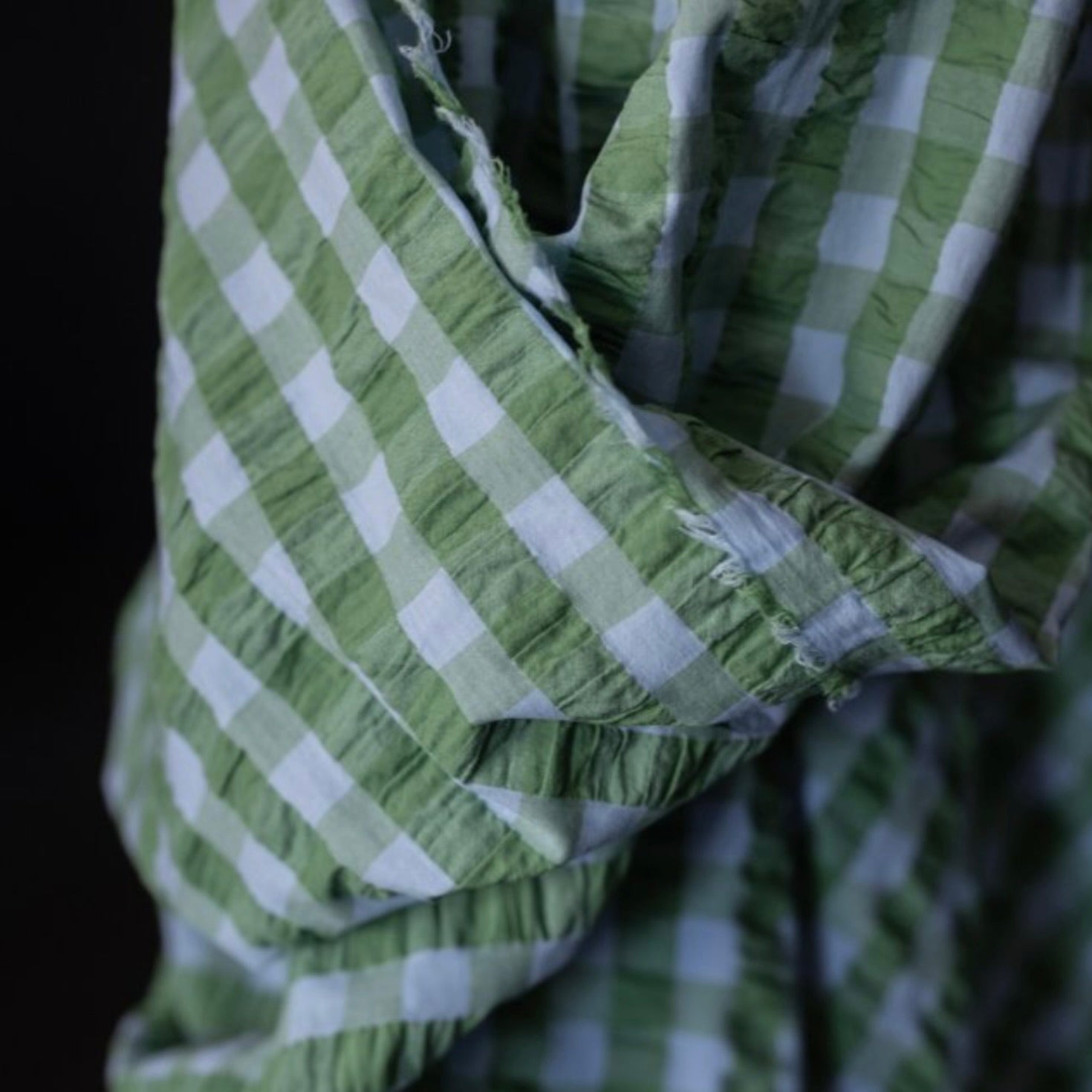 Merchant &amp; Mills, Organic Cotton Gingham Seersucker, Multiple Colorways, 1/4 yard
