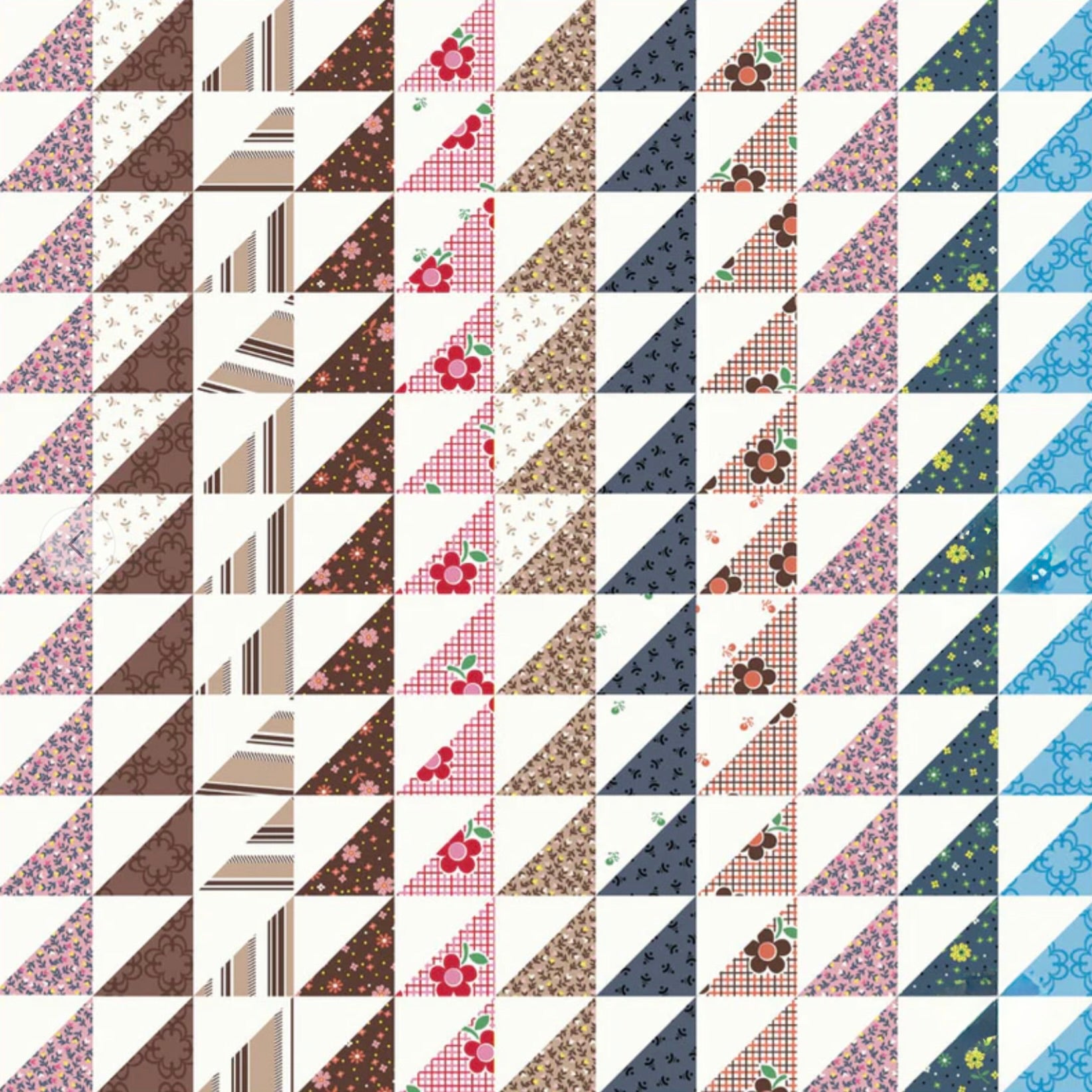 Denyse Schmidt, Made Easy Triangle Stripe Cheater, Ivory, 1/4 yard