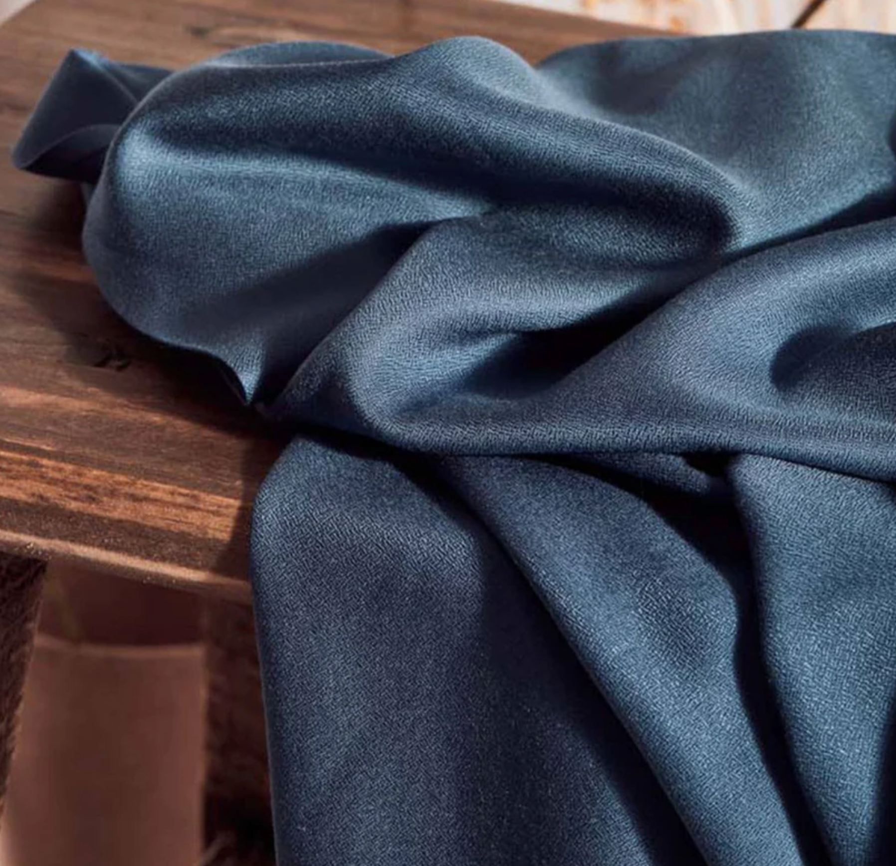 Remnant 61212 Atelier Brunette Viscose Crepe, River, 3 yard bolt end