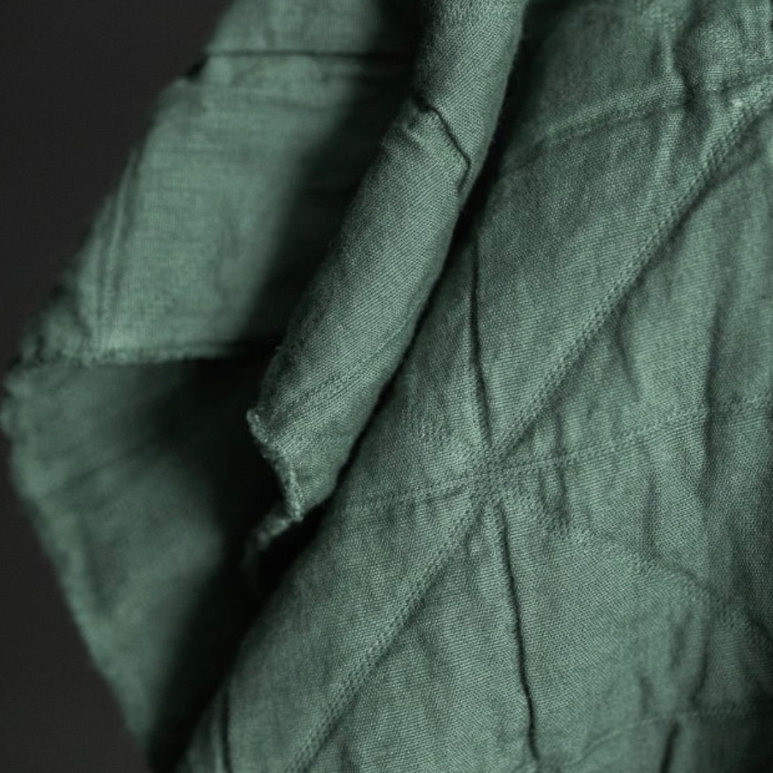 Merchant &amp; Mills, Viridian Quilted Jacquard Cotton, 1/4 yard