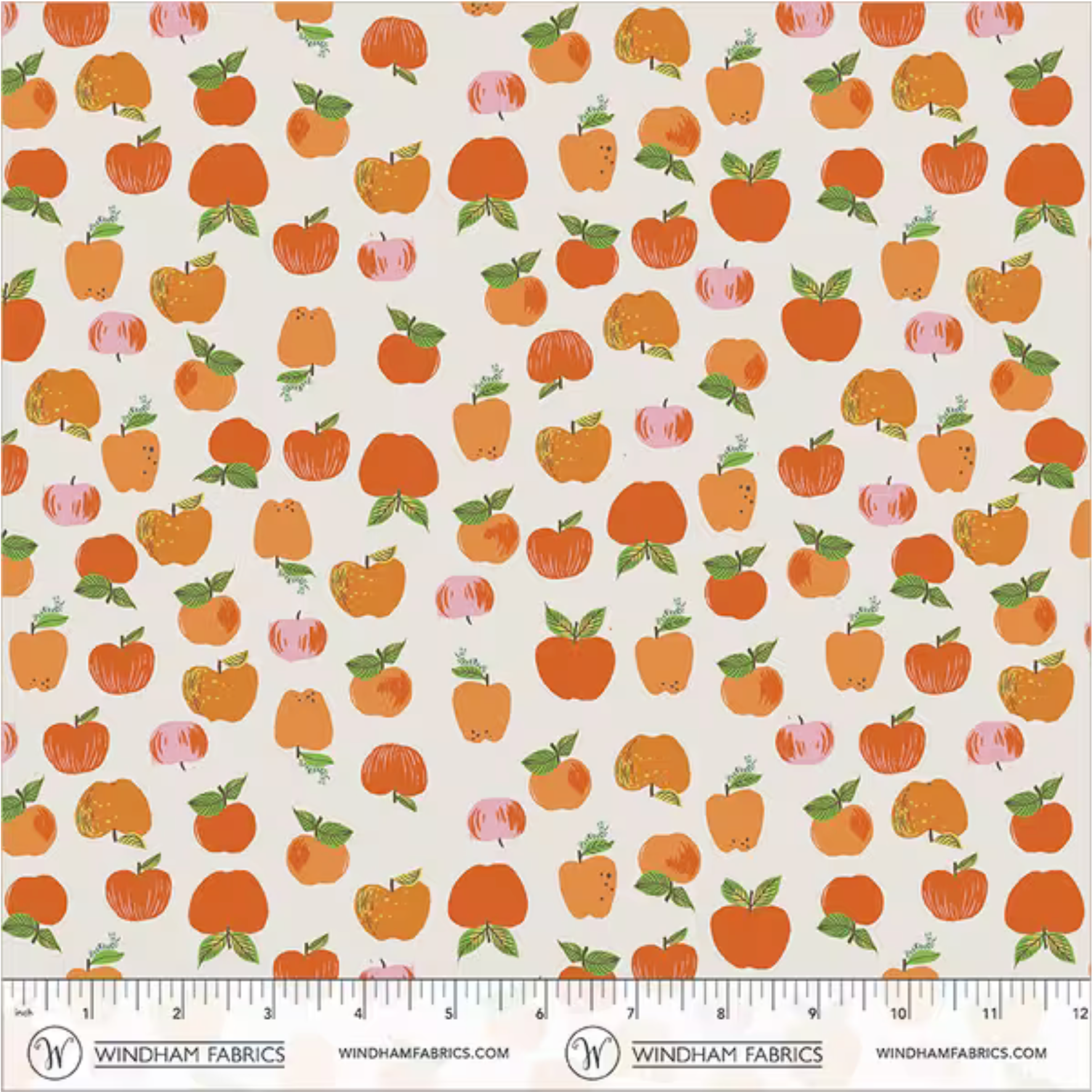 Heather Ross Favorites, Apples, Red, 1/4 yard