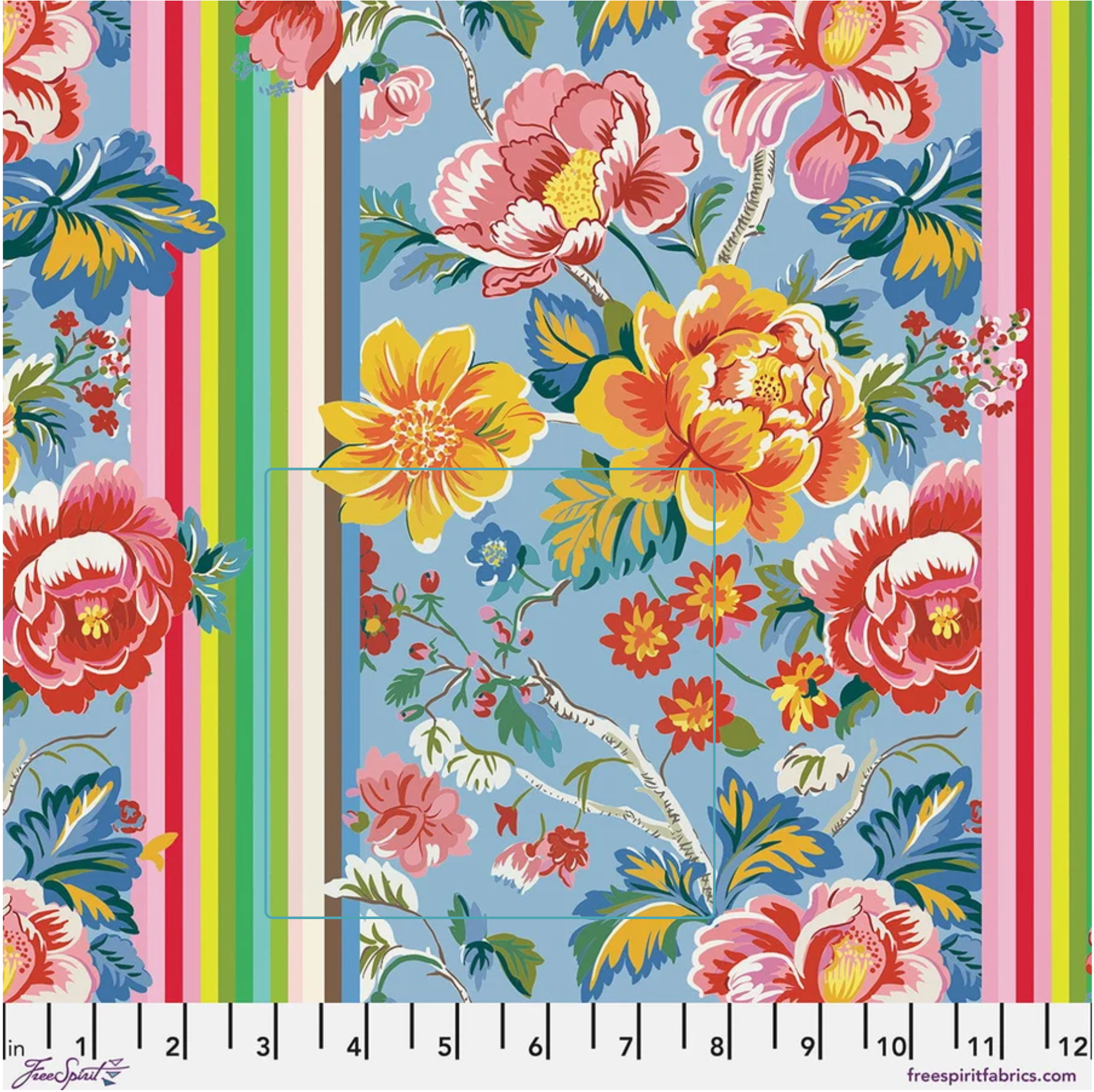 Stannie &amp; Lloyd by August Ellery, Regency Remix, Sky, 1/4 yard