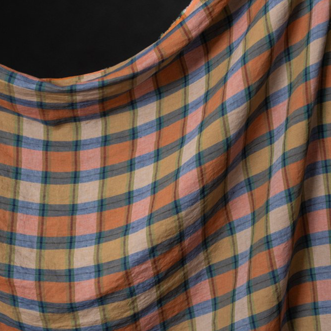 Merchant &amp; Mills, European Laundered Linen, "Smoked Bergamot"  Plaid, 1/4 yard