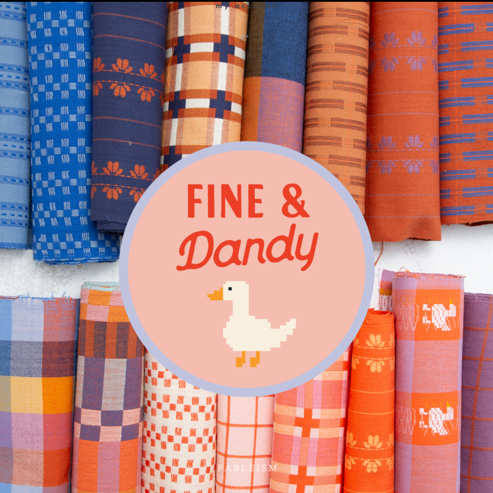 Fableism Fine and Dandy, Duck Duck Goose in Charming, 1/4 yard