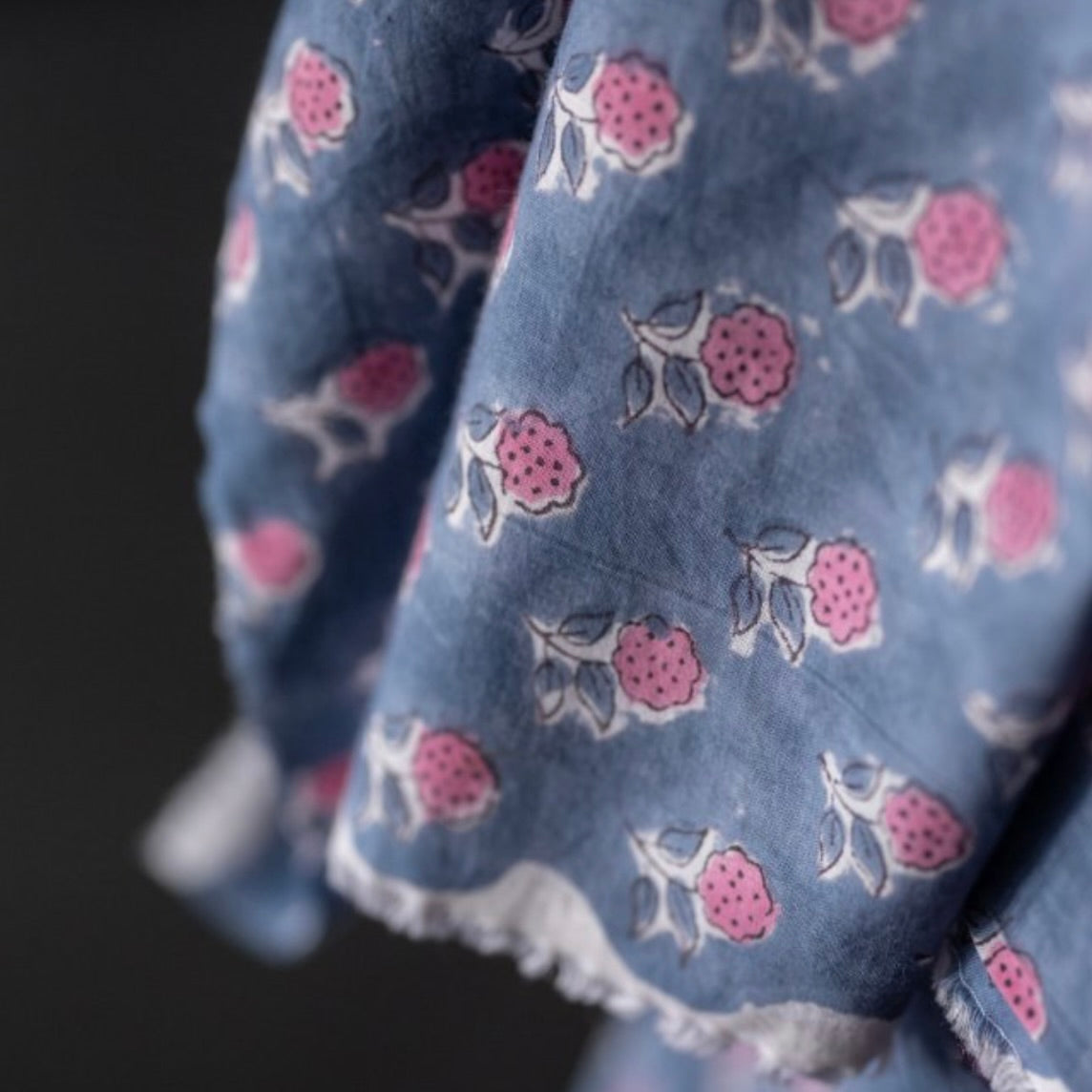 Merchant &amp; Mills, "Pink Floret" Indian Block Print Cotton,  1/4 yard