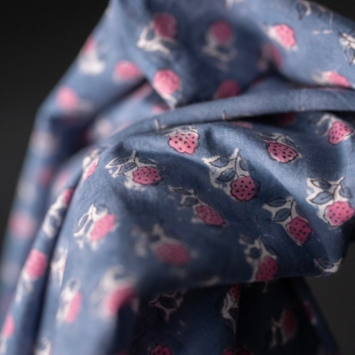 Merchant &amp; Mills, "Pink Floret" Indian Block Print Cotton,  1/4 yard