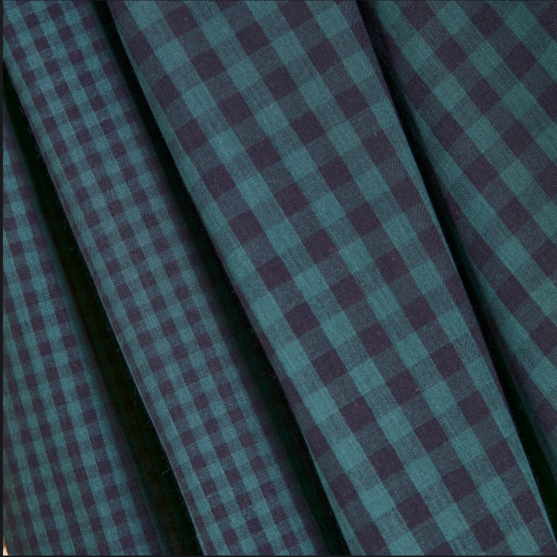 Remnant 916, Atelier Brunette, Vichy Double Gauze, Night Forest, 2.33 yard bolt end