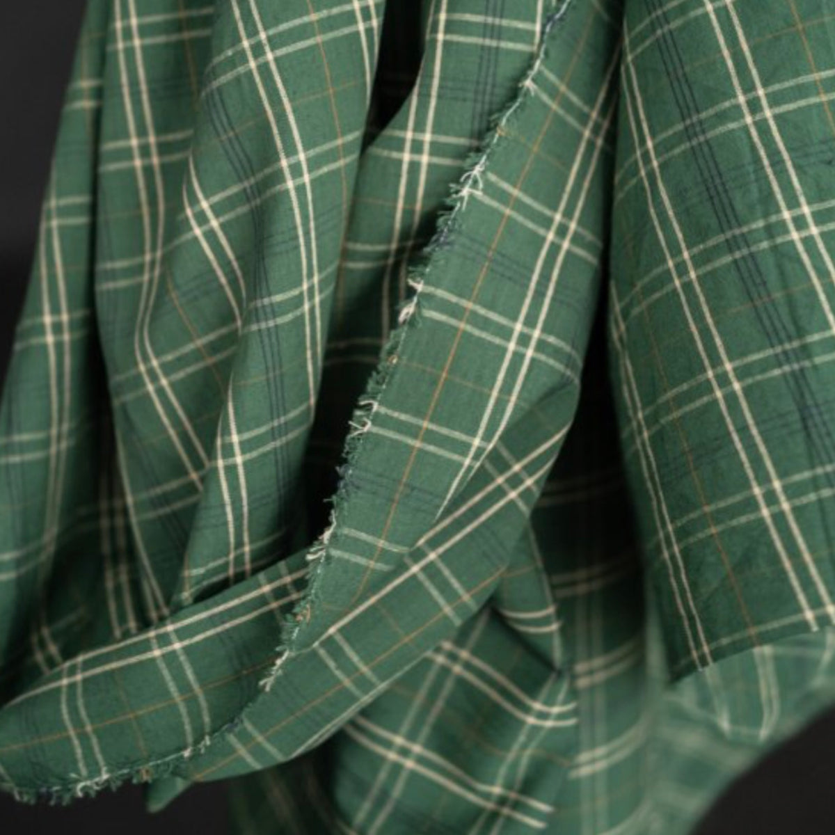 Pre-order, Merchant &amp; Mills, "Hispi" Organic Cotton/Linen Windowpane Check, 1/4 yard
