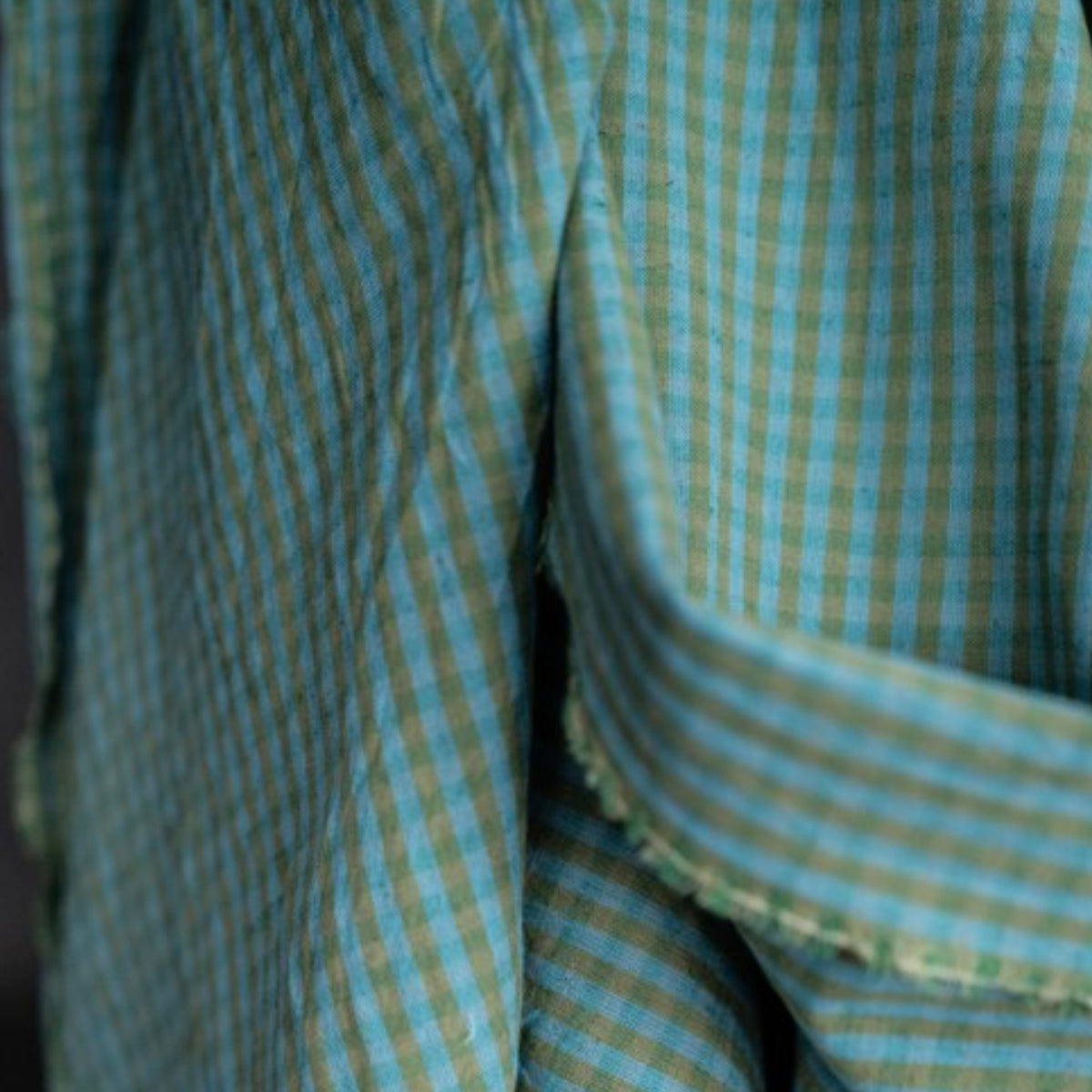 Merchant &amp; Mills, "Springwater" Organic Cotton/Linen Gingham, 1/4 yard