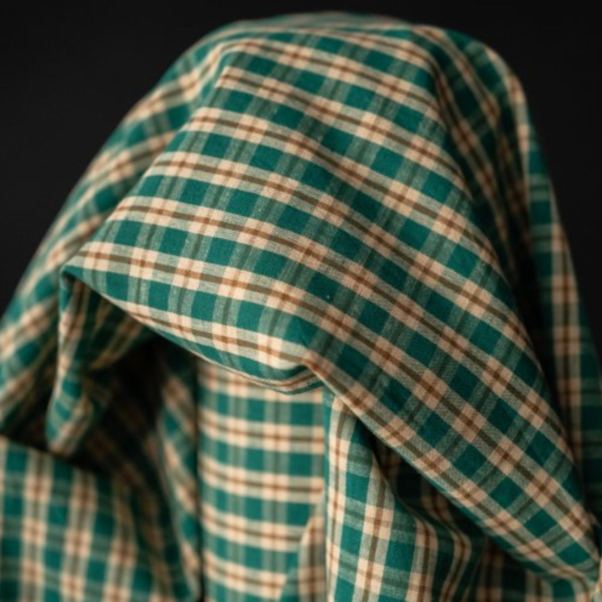 Pre-order, Merchant &amp; Mills, "Herby Hopper" Organic Cotton/Linen Plaid, 1/4 yard