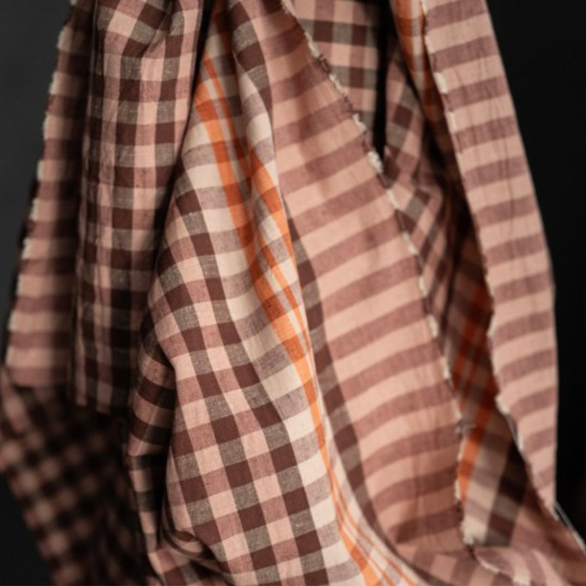 Pre-Order, Merchant &amp; Mills, "Flavour Notes" Organic Cotton/Linen Plaid, 1/4 yard