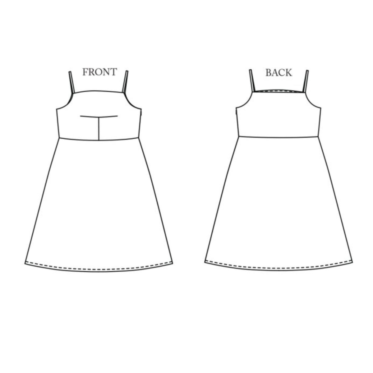 Merchant &amp; Mills, The Sommer Dress UK 6-18, Printed Paper Pattern