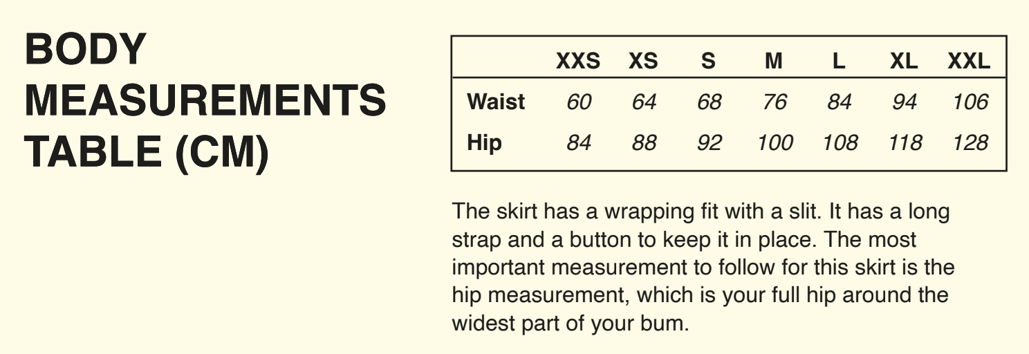 Puff and Pencil, Strap Wrap Skirt PDF Pattern