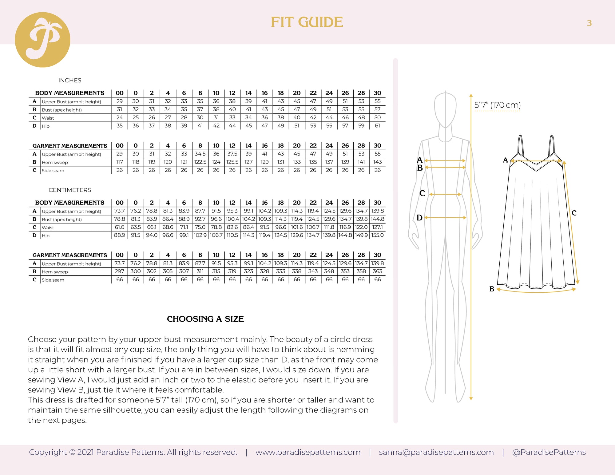 Paradise Patterns, Smultron Dress PDF Pattern