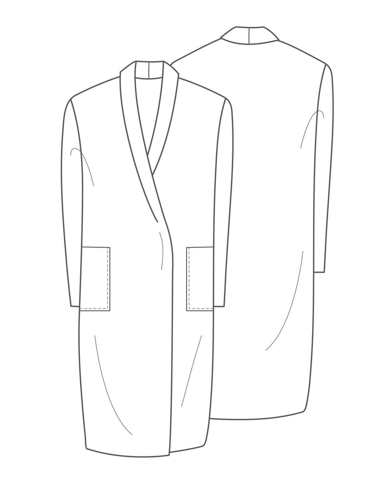 The Maker's Atelier, The Shawl Collar Coat PDF Pattern, with or without printing