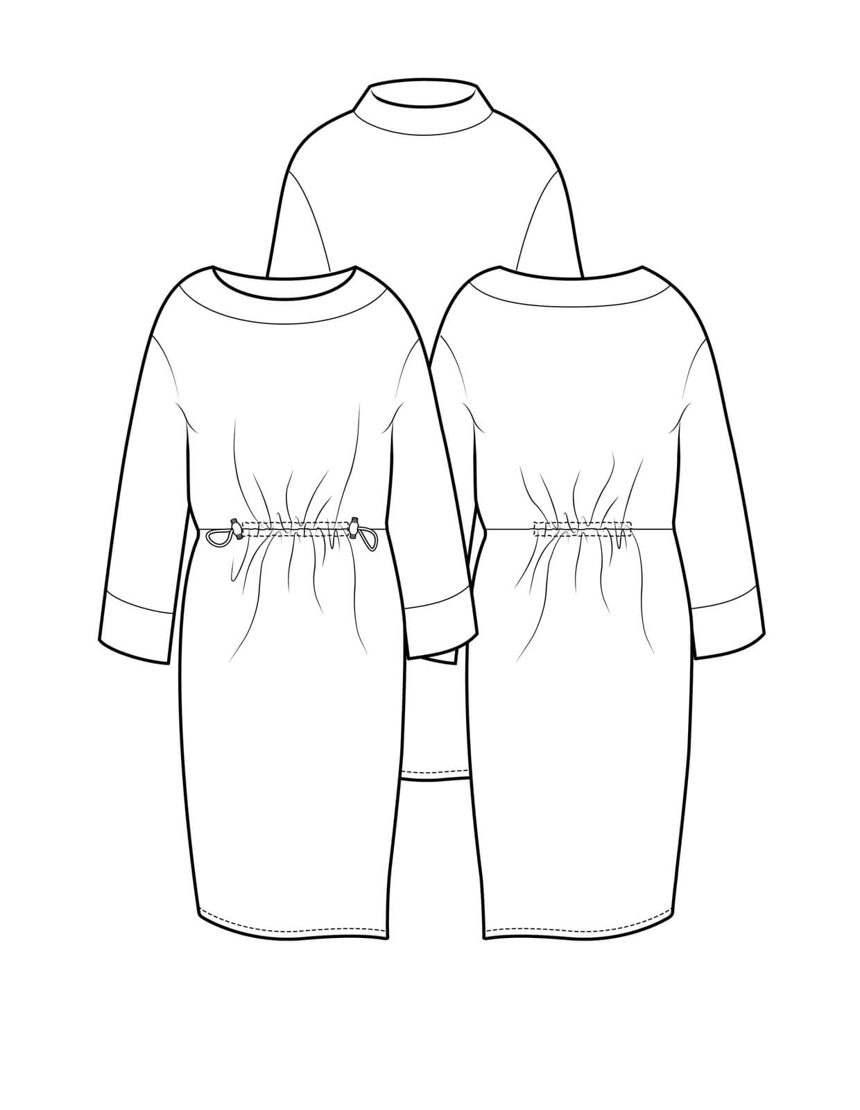 The Maker&#39;s Atelier 30, The Relaxed Drawstring Dress PDF Pattern