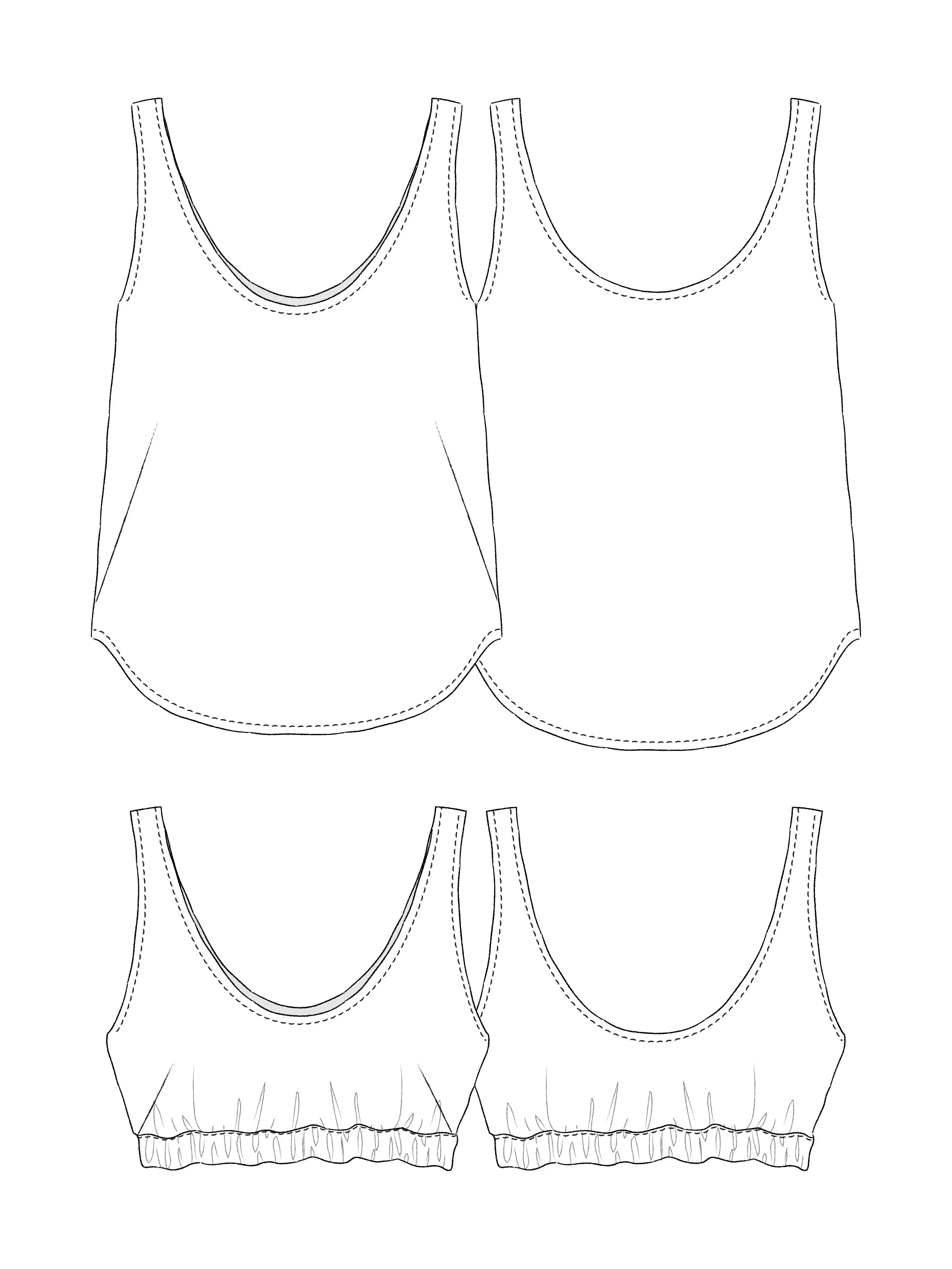 Daughter Judy, Vento Tank PDF Pattern