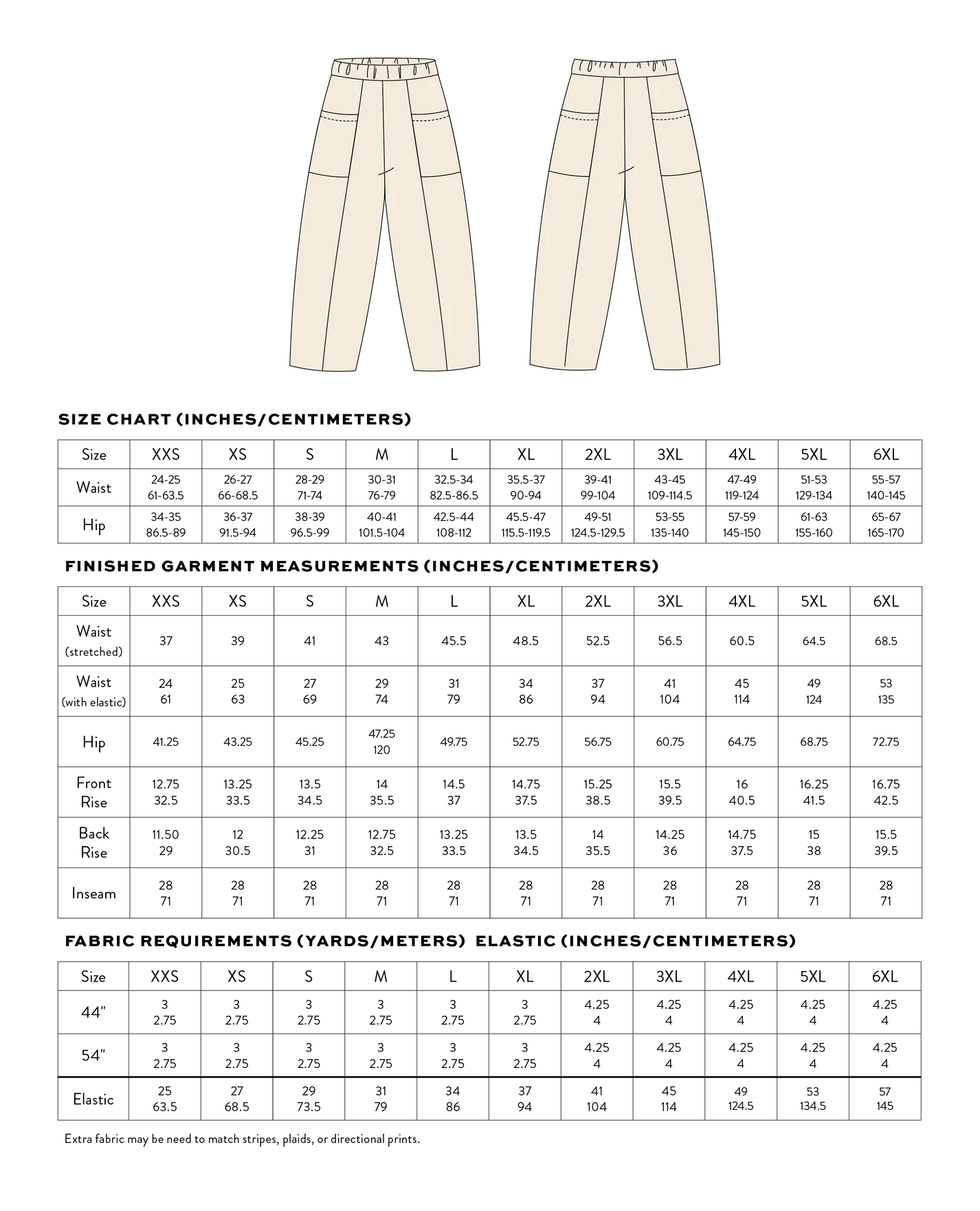Matchy Matchy Sewing Club, Weekend Chore Pants, Digital PDF Pattern