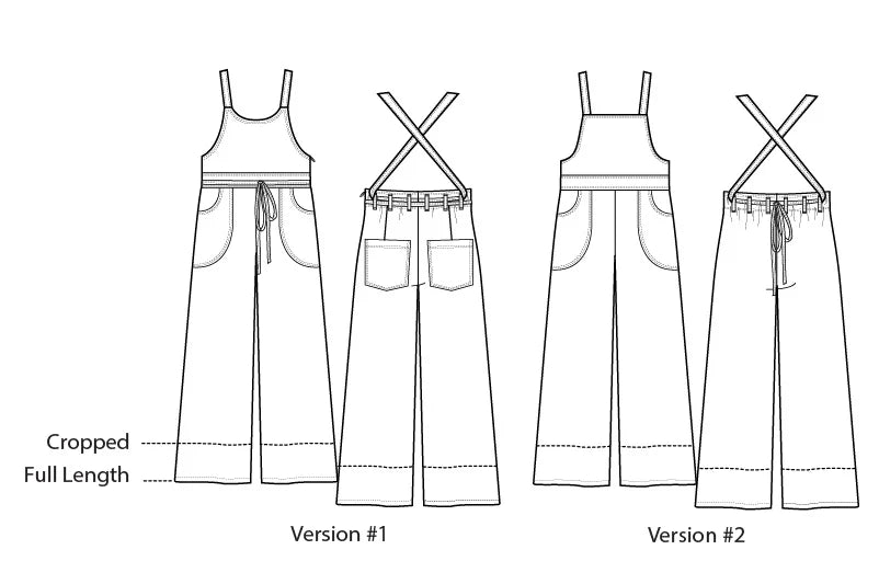 Sew House Seven, Burnside Bibs Paper Pattern (Standard or Curvy Sizes) - Lakes Makerie