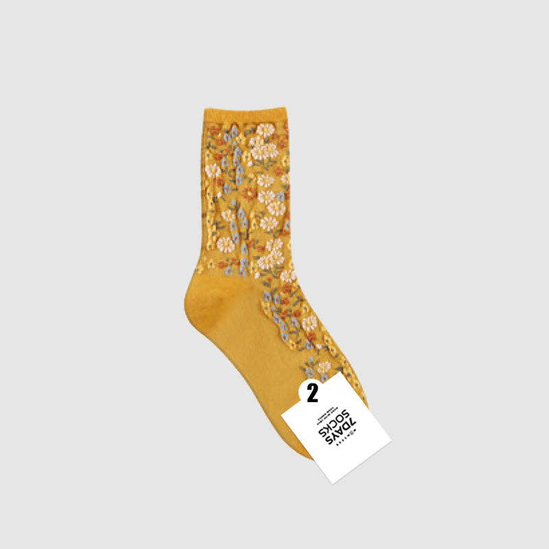 Women&#39;s Crew Blooming Garden Socks, multiple colorways