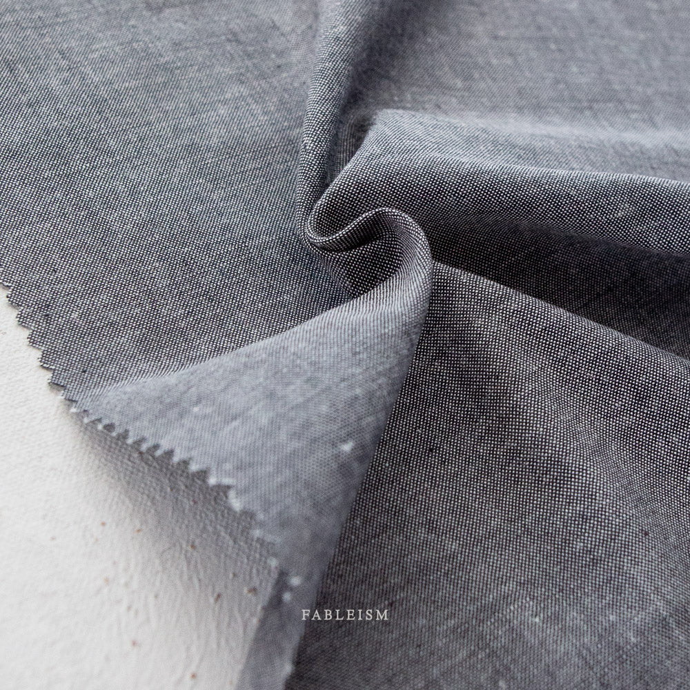 Fableism Everyday Chambray - Obsidian, 1/4 yard