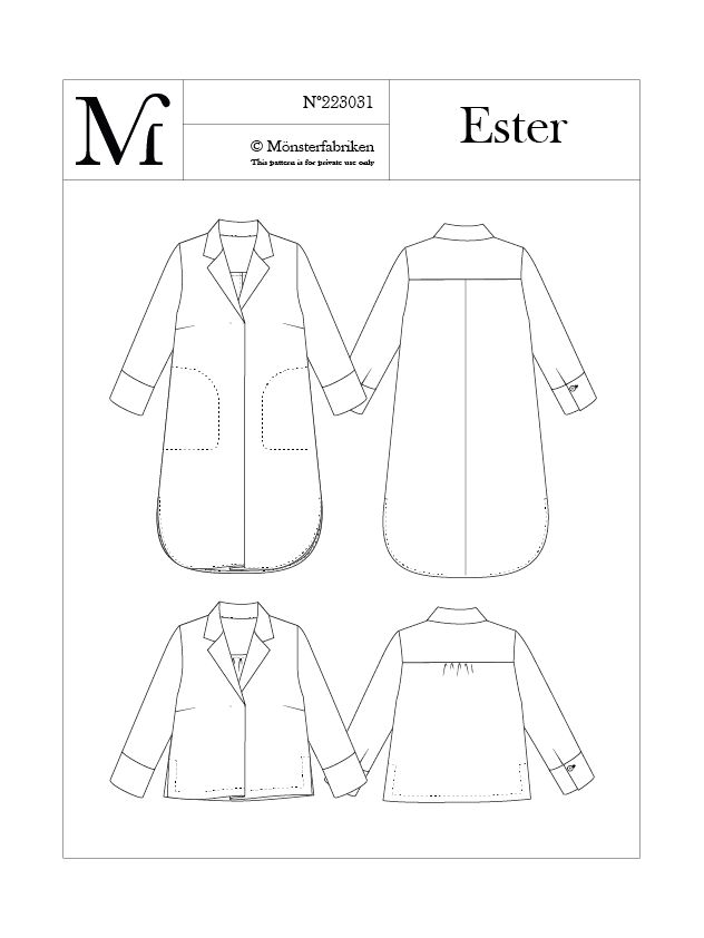 Mönsterfabriken Ester Pattern (Size Range 1)