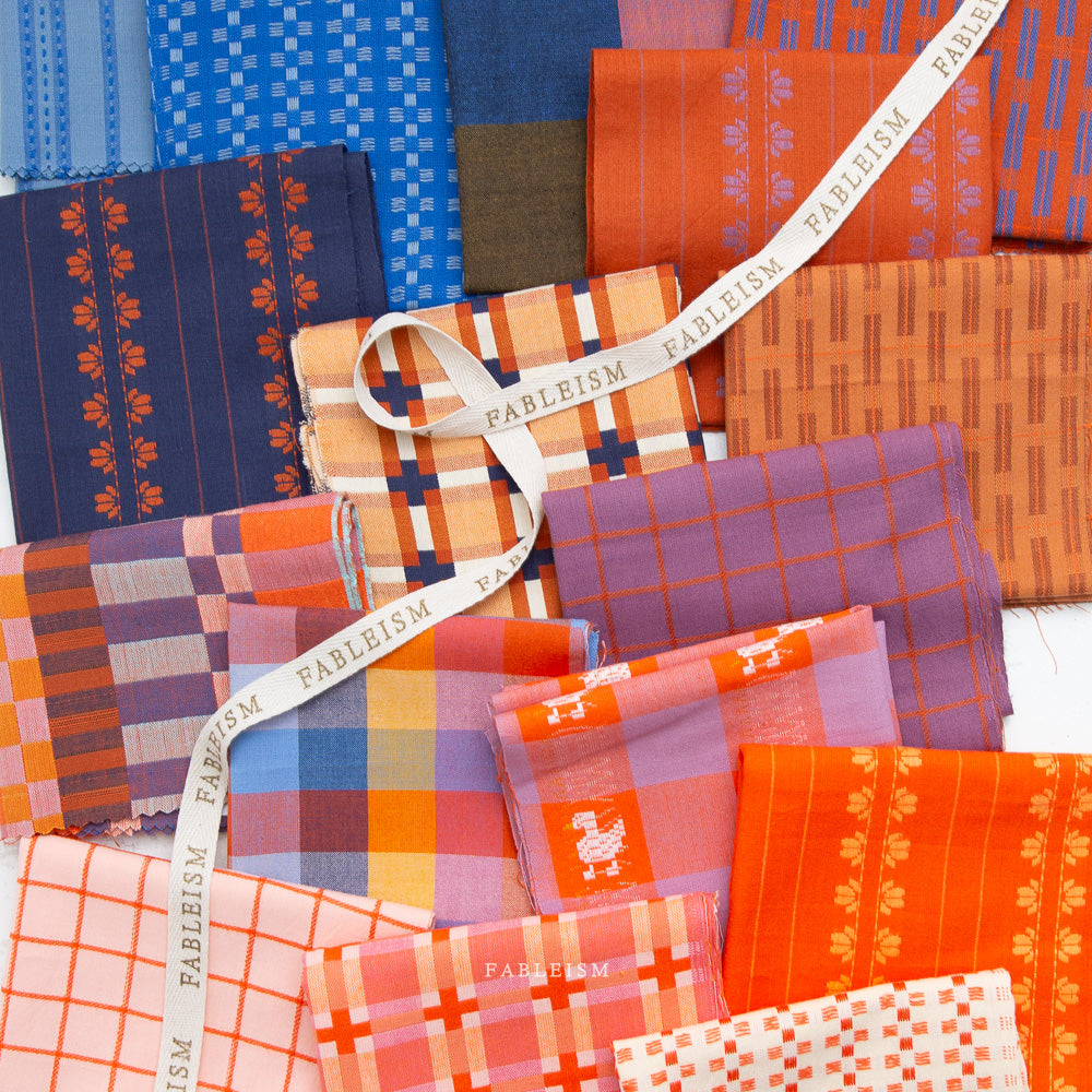 Fableism Fine and Dandy, Happy Checkers in Cornucopia, 1/4 yard