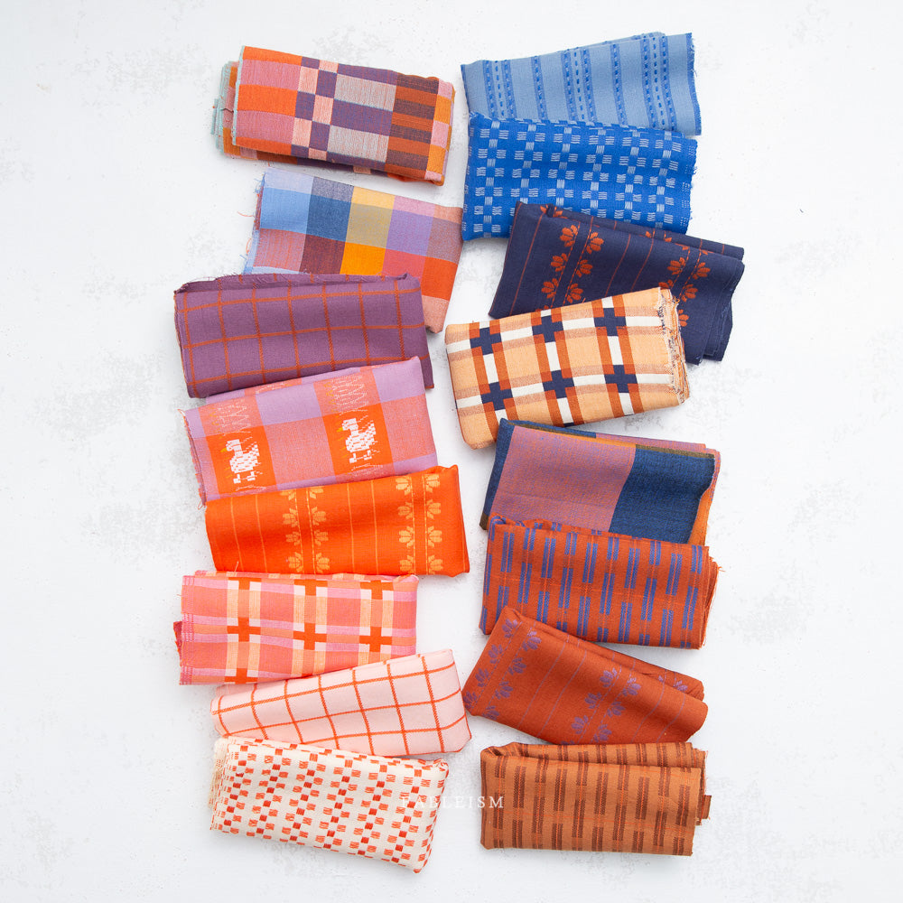 Fableism Fine and Dandy, Basket Weave in Picnic, 1/4 yard