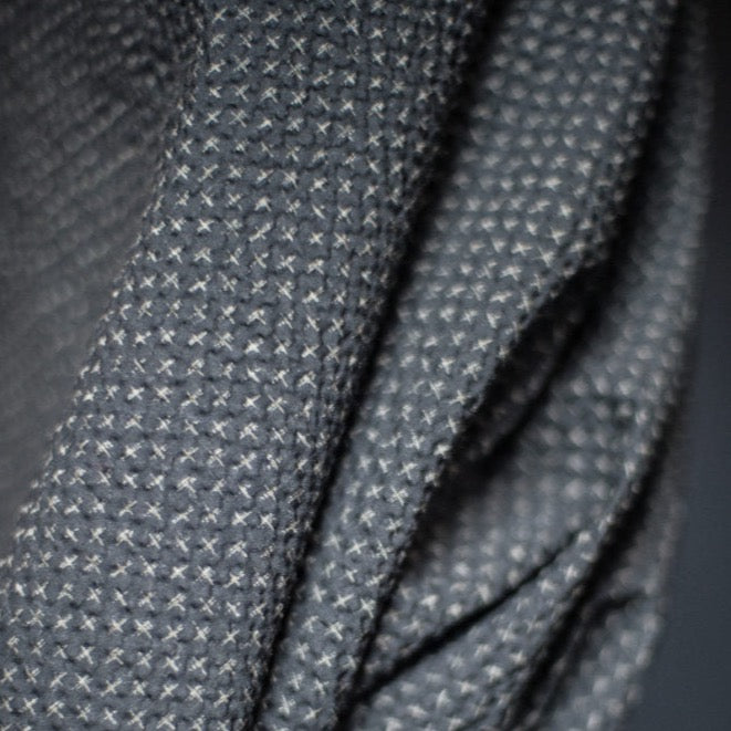 Merchant and Mills, Tottori Cross Japanese Seersucker Fabric, Black, 1/4 yard