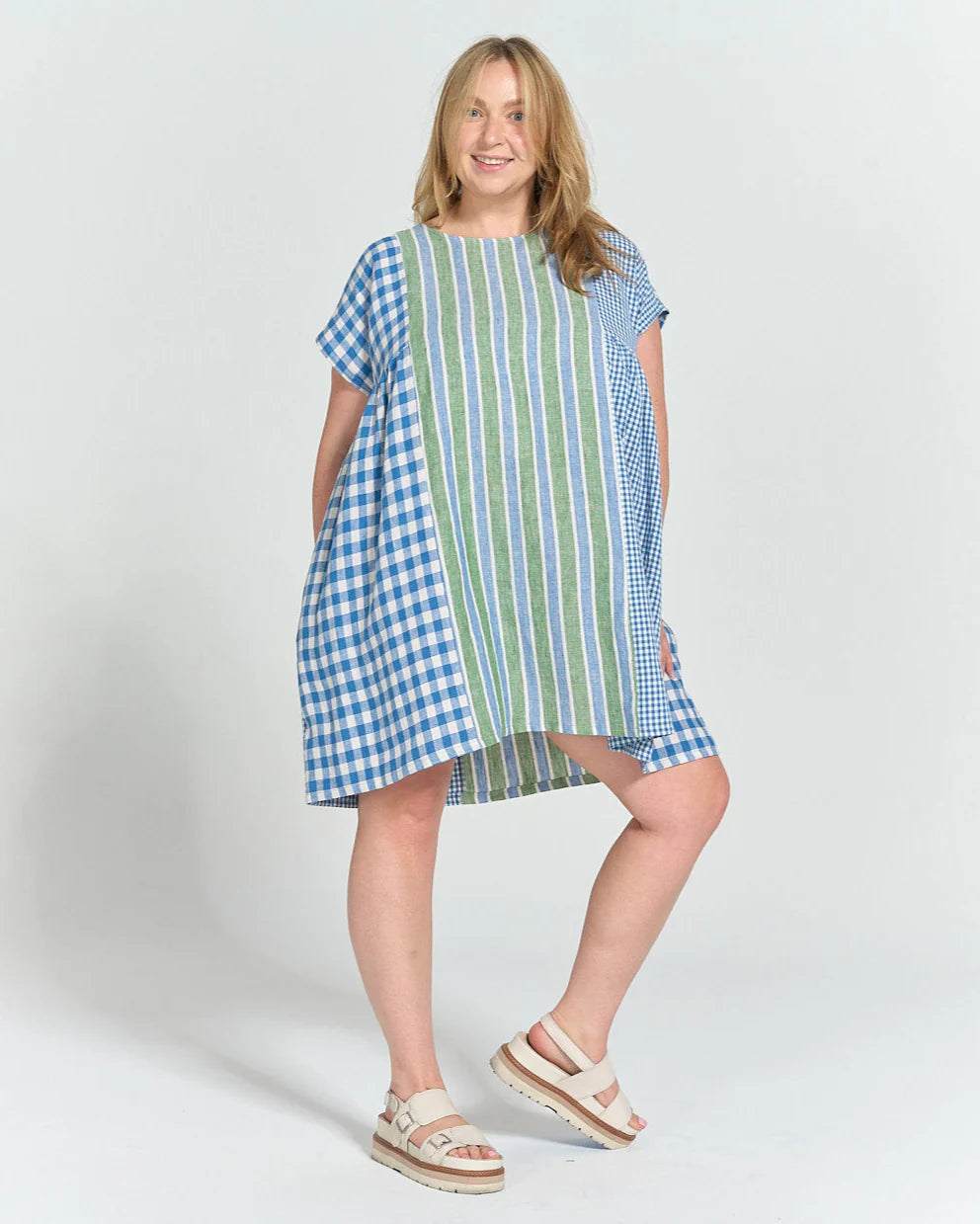 Matchy Matchy Sewing Club, Collage Gather Dress, Digital PDF Pattern