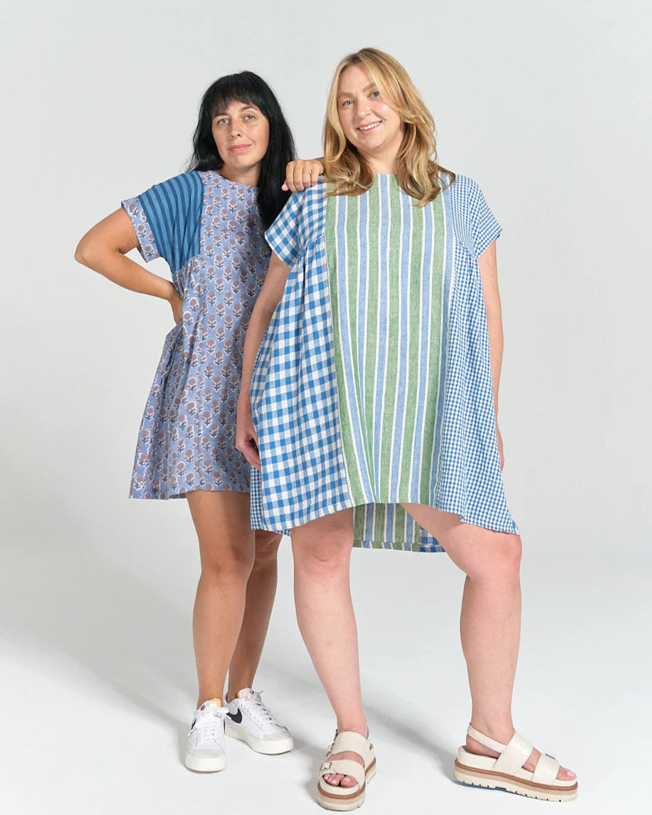 Matchy Matchy Sewing Club, Collage Gather Dress, Digital PDF Pattern