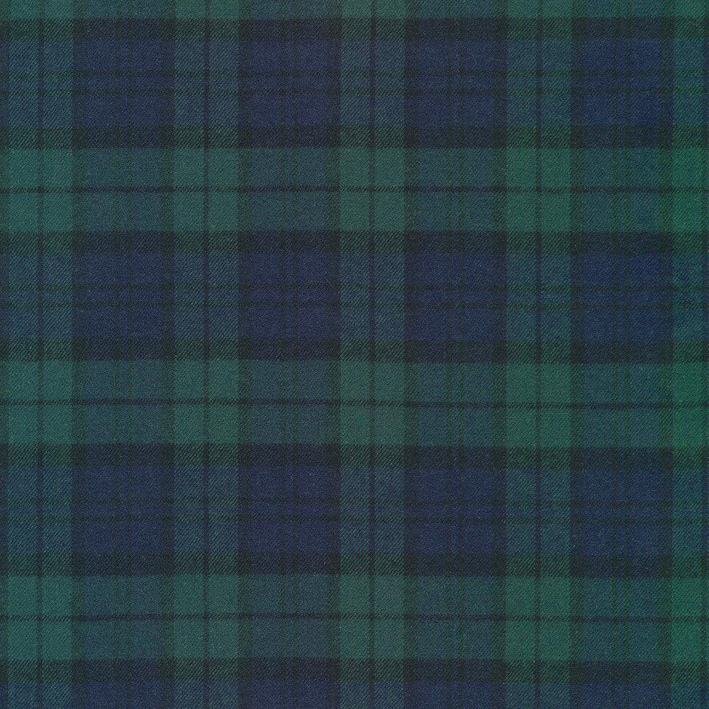 Japanese Twill Flannel Plaid Fabric, multiple colorways, 1/4 yard