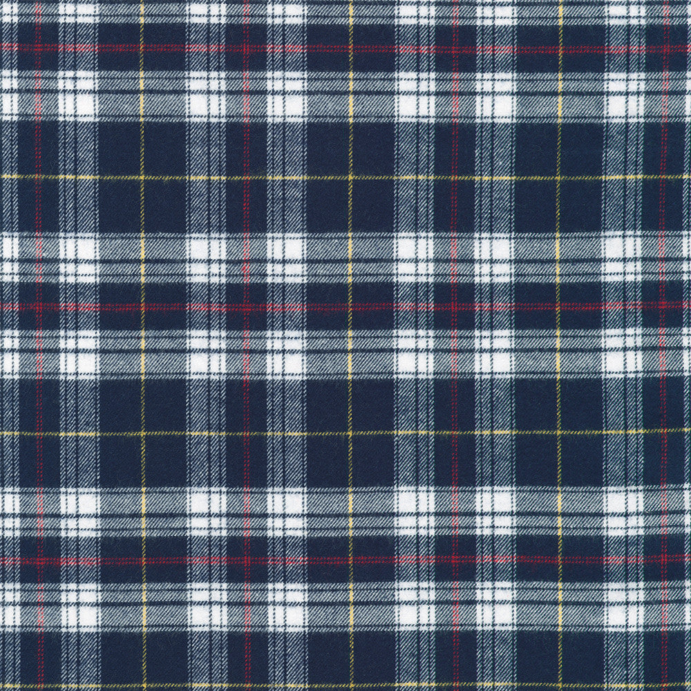 Japanese Twill Flannel Plaid Fabric, multiple colorways, 1/4 yard