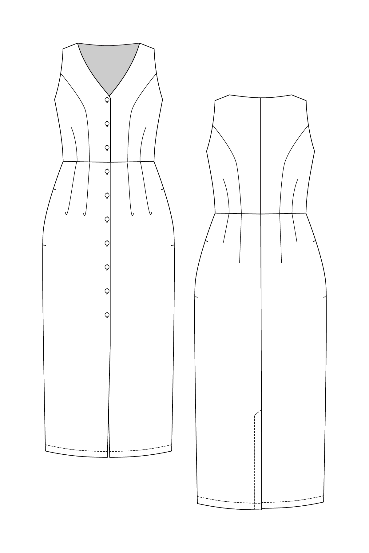 ASTERI button down dress &amp; vest