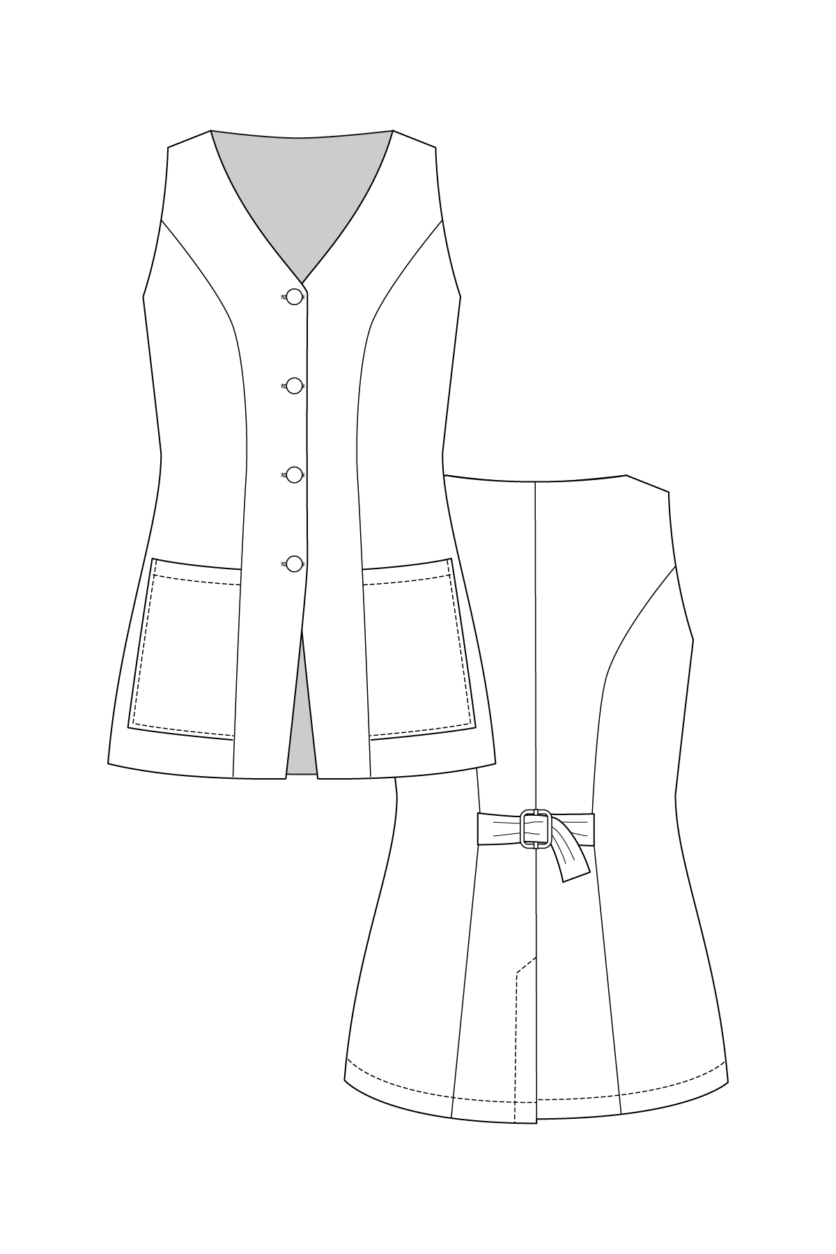 ASTERI button down dress &amp; vest