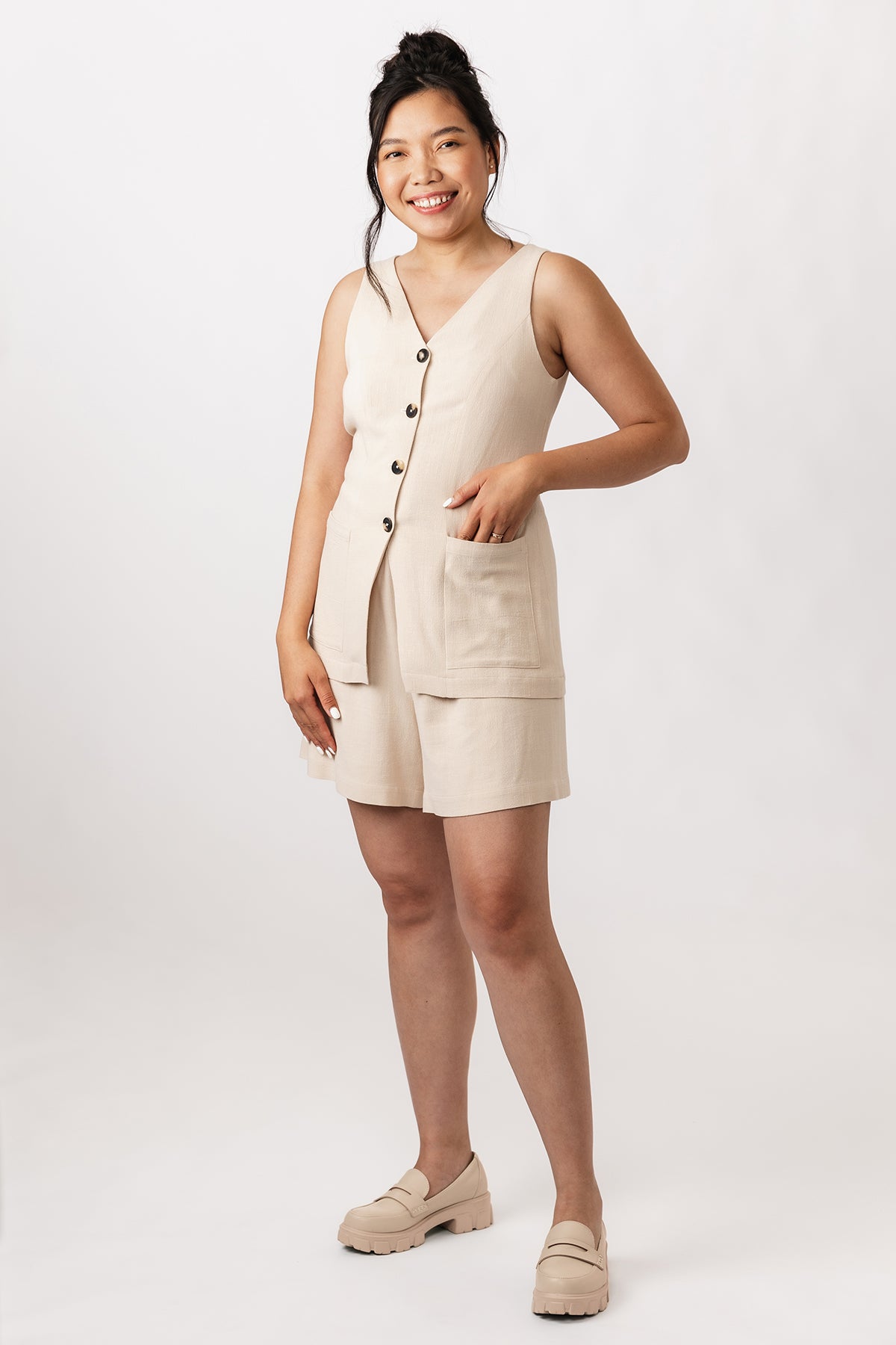 ASTERI button down dress &amp; vest