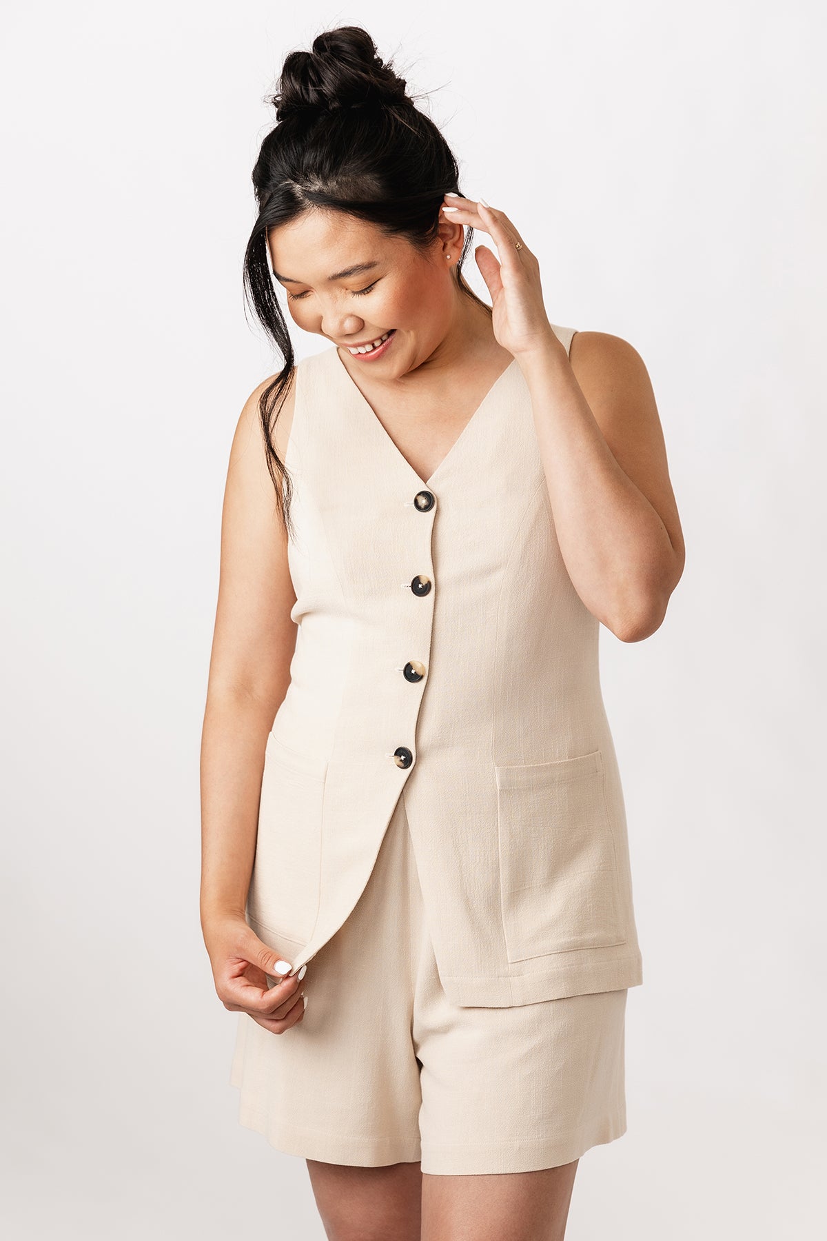 ASTERI button down dress &amp; vest