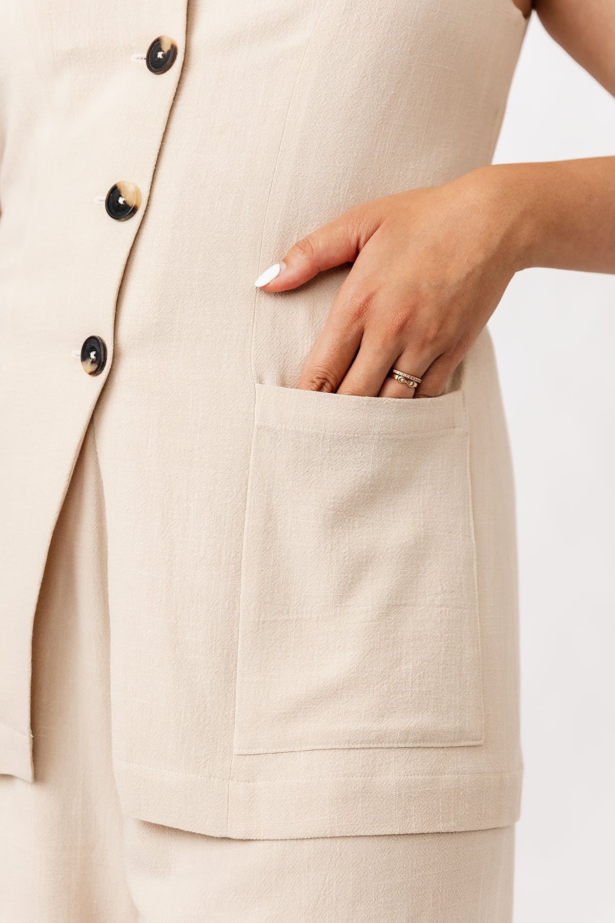 ASTERI button down dress &amp; vest