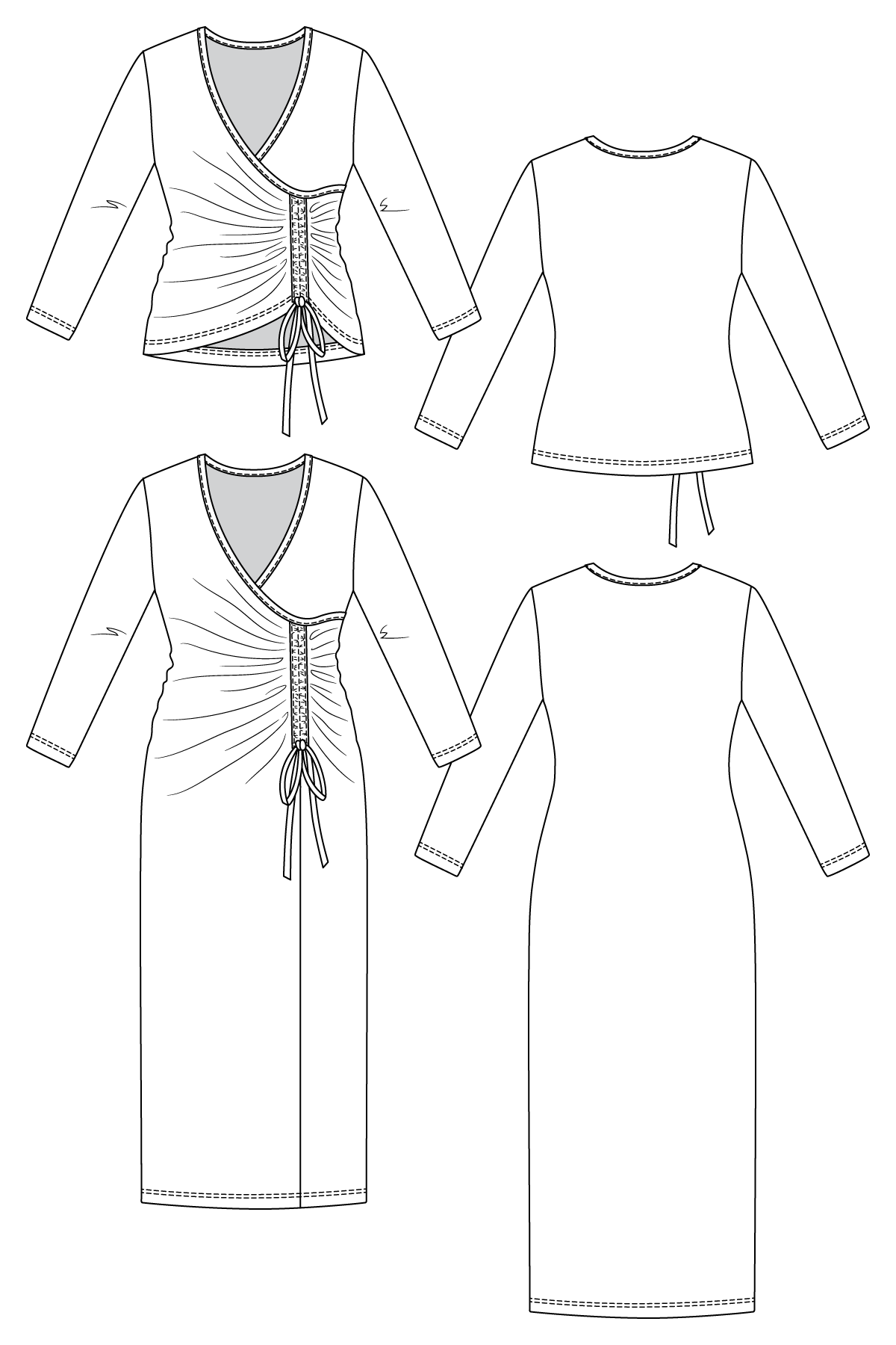 EEDIT drawstring knit top &amp; dress