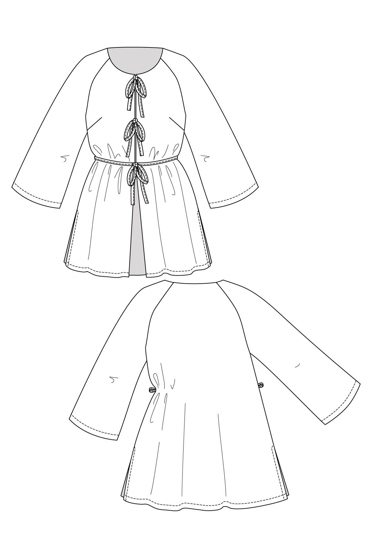 MAITE raglan tunic &amp; dress