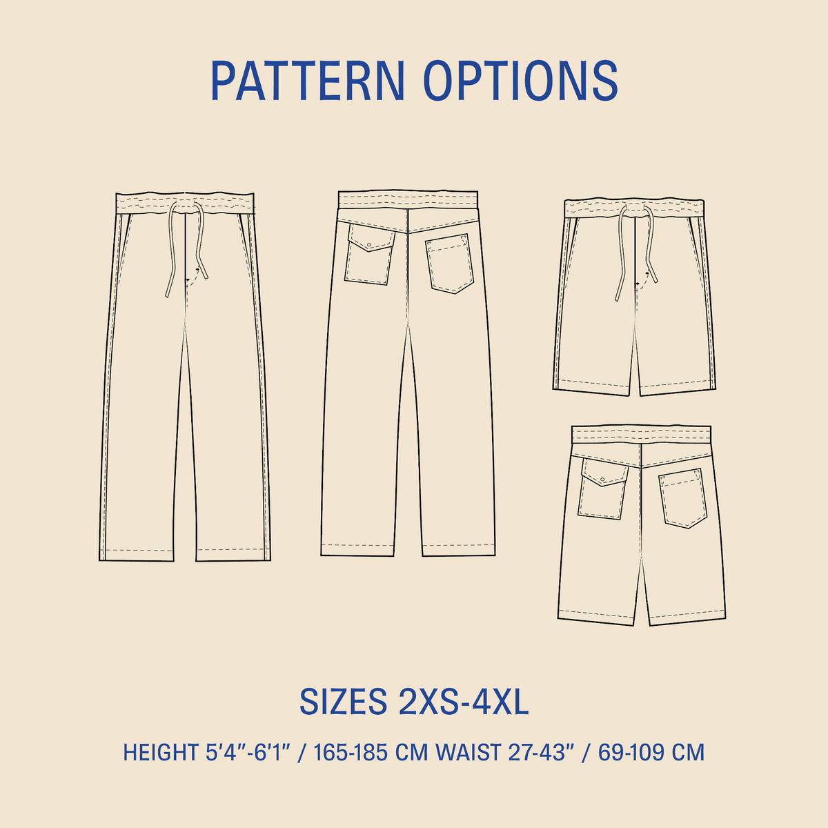Summer pants sewing pattern Wardrobe By Me