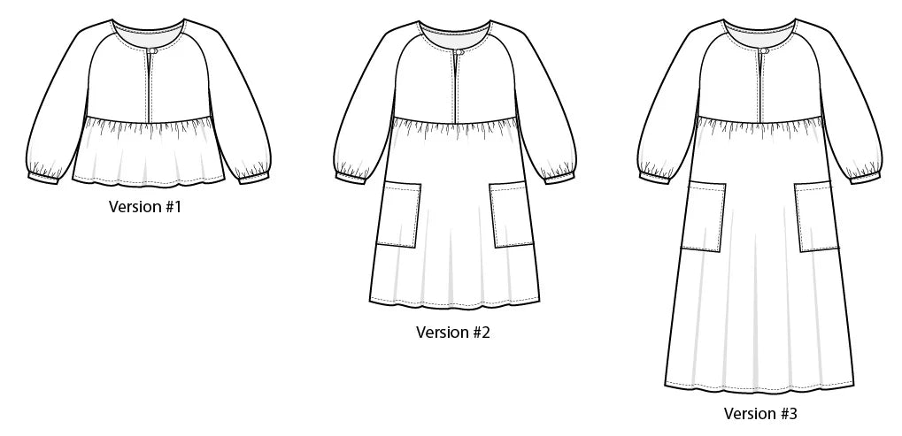 Sew House Seven, Romey Gathered Dress Paper Pattern (Standard or Curvy Sizes) - Lakes Makerie
