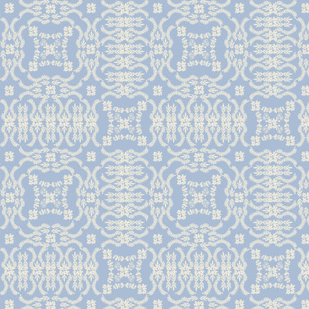 Rifle Paper Co., Gracie - Heritage - Blue Fabric, 1/4 yard