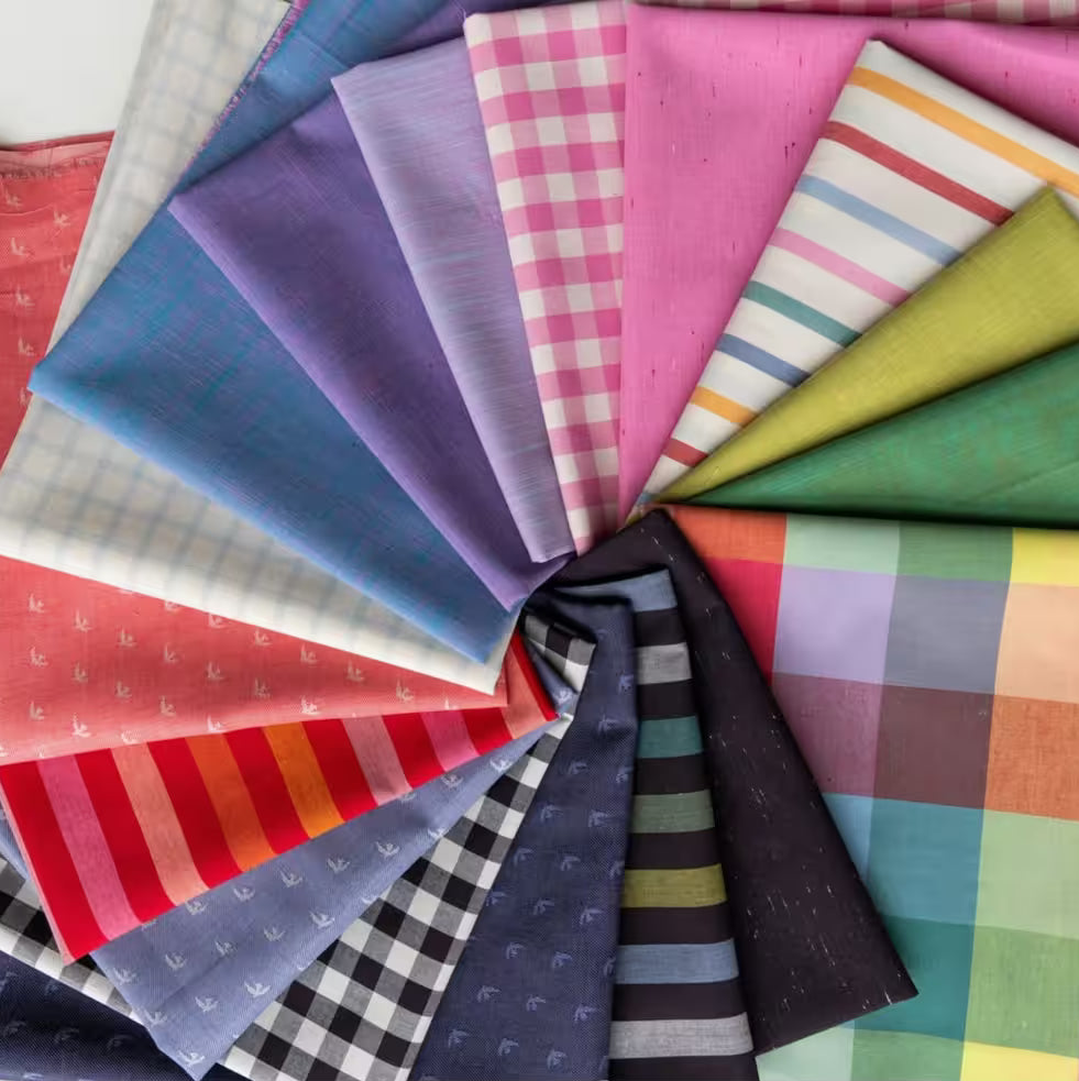 Suzy Quilts Picnic Wovens, Stripe, Sun Dress, Fruit Salad or Veggie, 1/4 yard