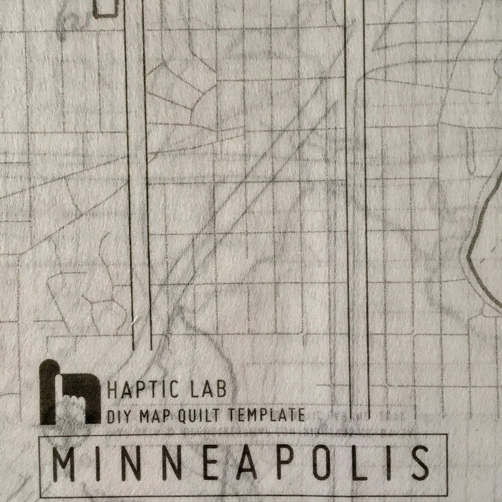 City Map Quilt Template - Lakes Makerie - Minneapolis, MN