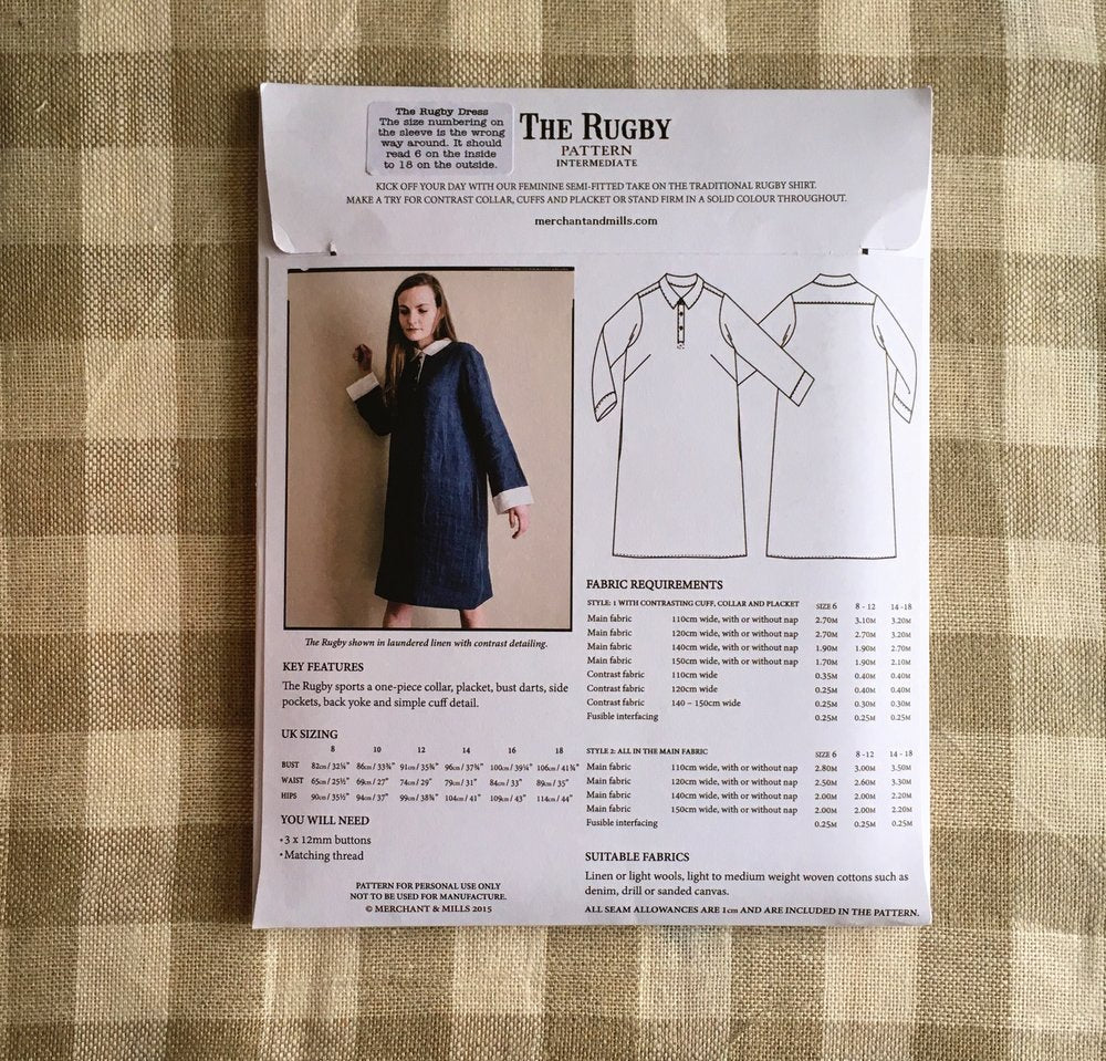 Merchant & Mills, The Rugby Dress Pattern - Lakes Makerie - Minneapolis, MN