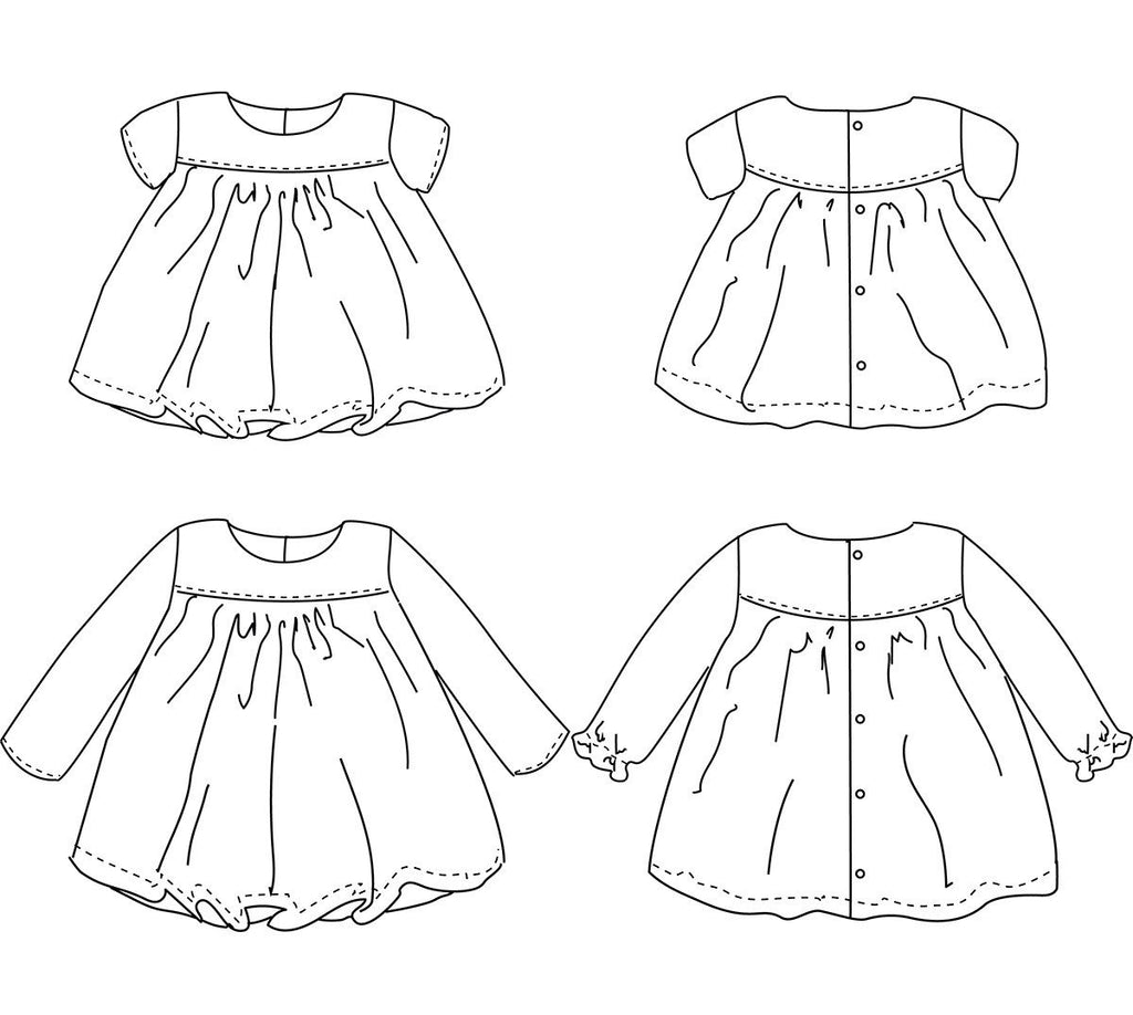 Ikatee (France), Oslo Blouse & Dress Sewing Pattern - Baby/Child, 6M-4Y
