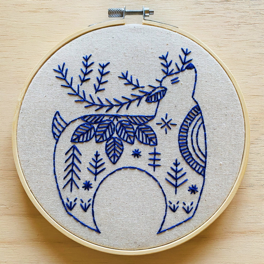 Hook Line and Tinker Embroidery Kits, Hygge Horse, Reindeer or Dove